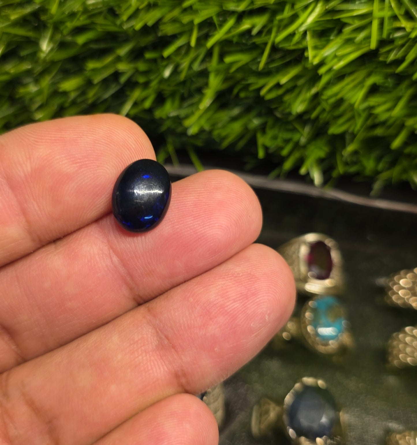 Natural Blue Opal Stone With Lab Certificate