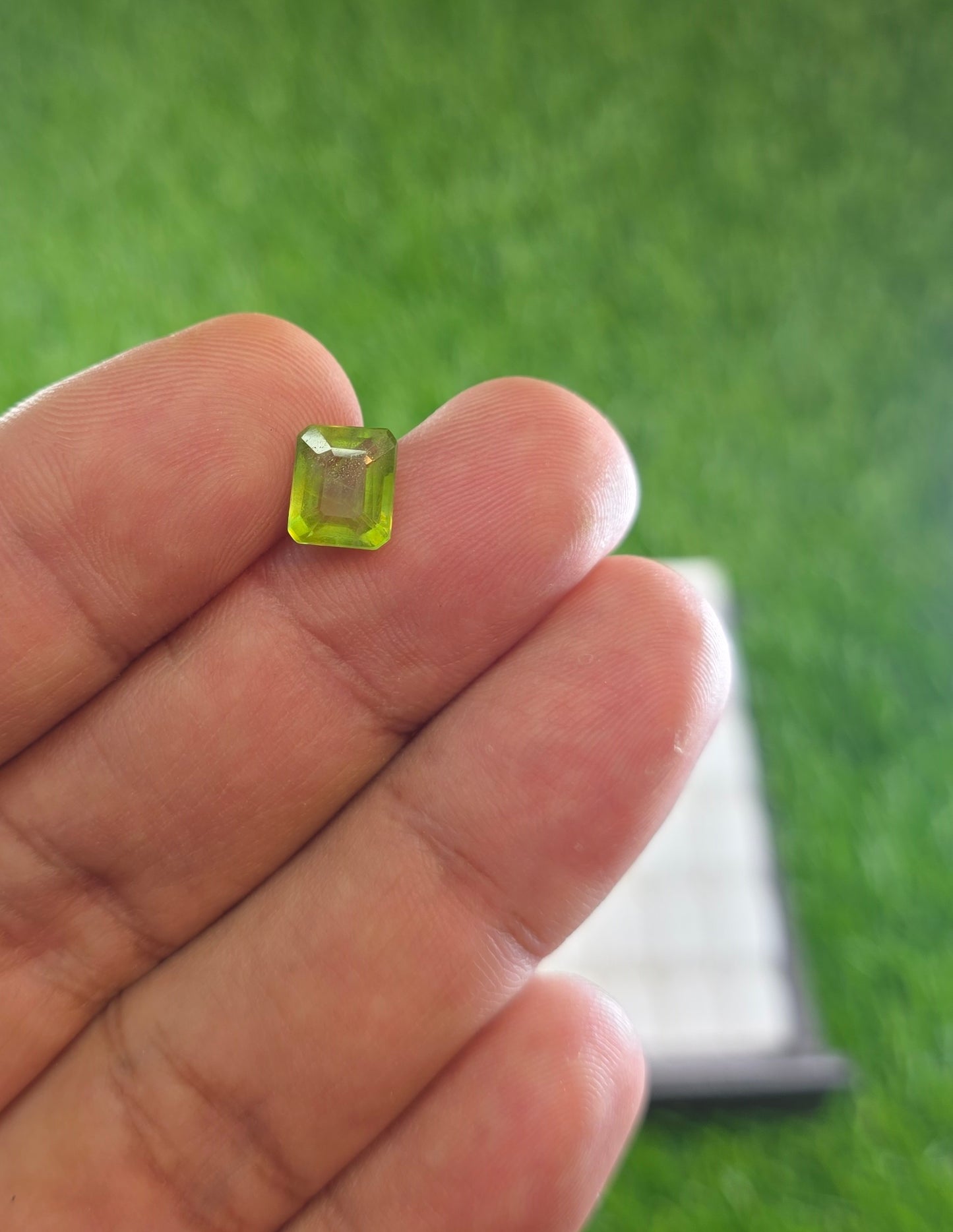 Natural Peridot Stone With Lab Certificate