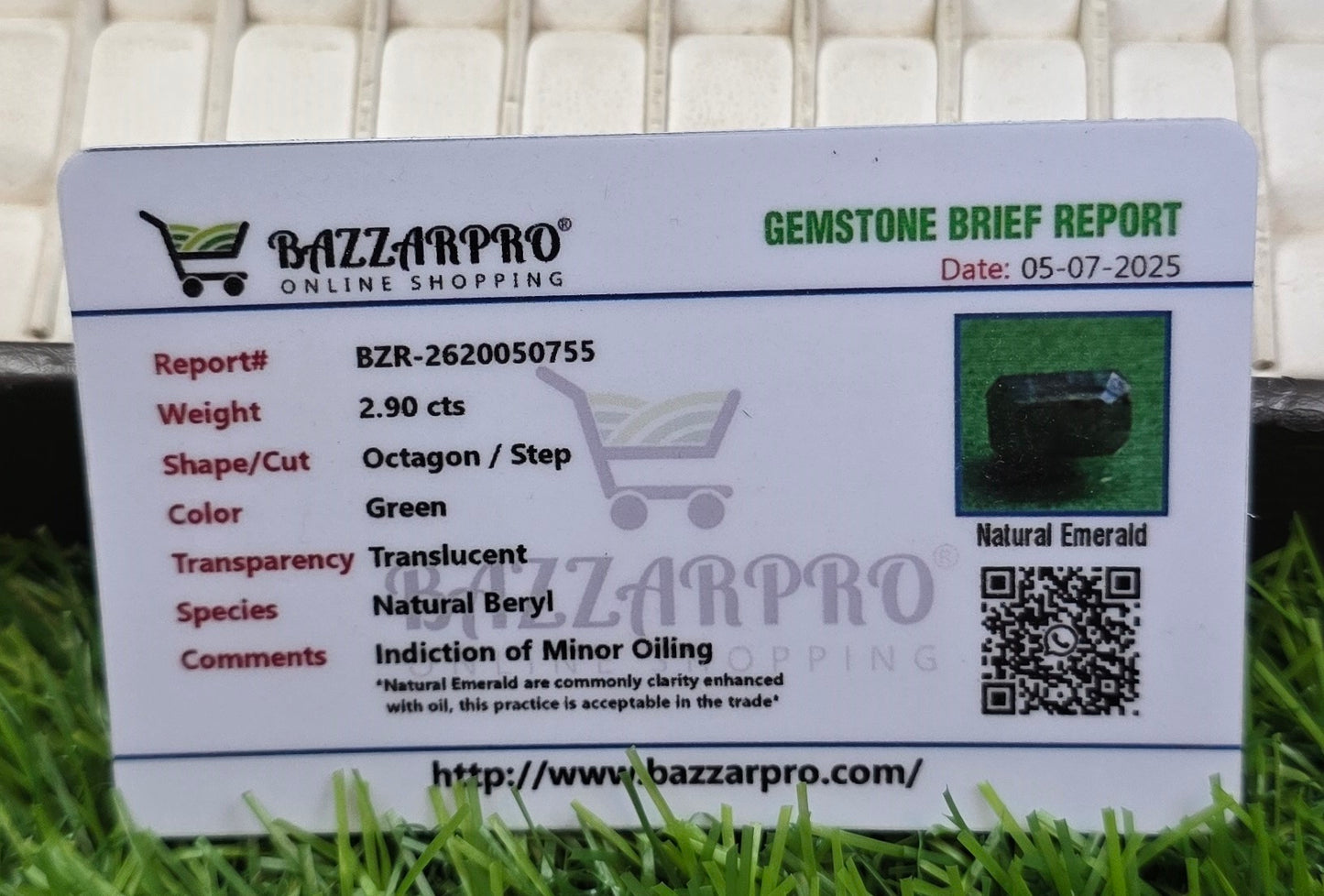 Natural Swat Zamurd Stone With Lab Certificate