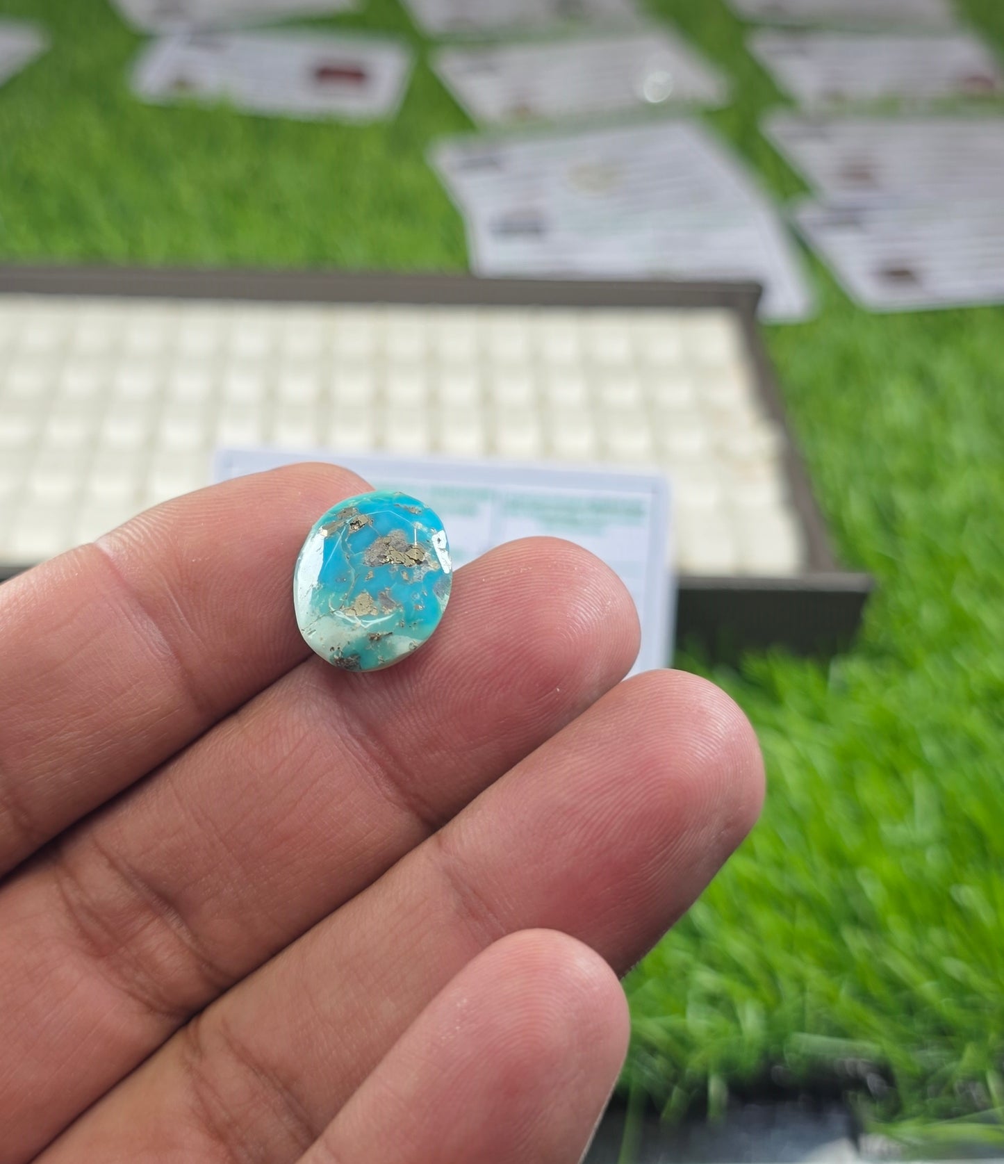 Natural Feroza Stone With Lab Certificate