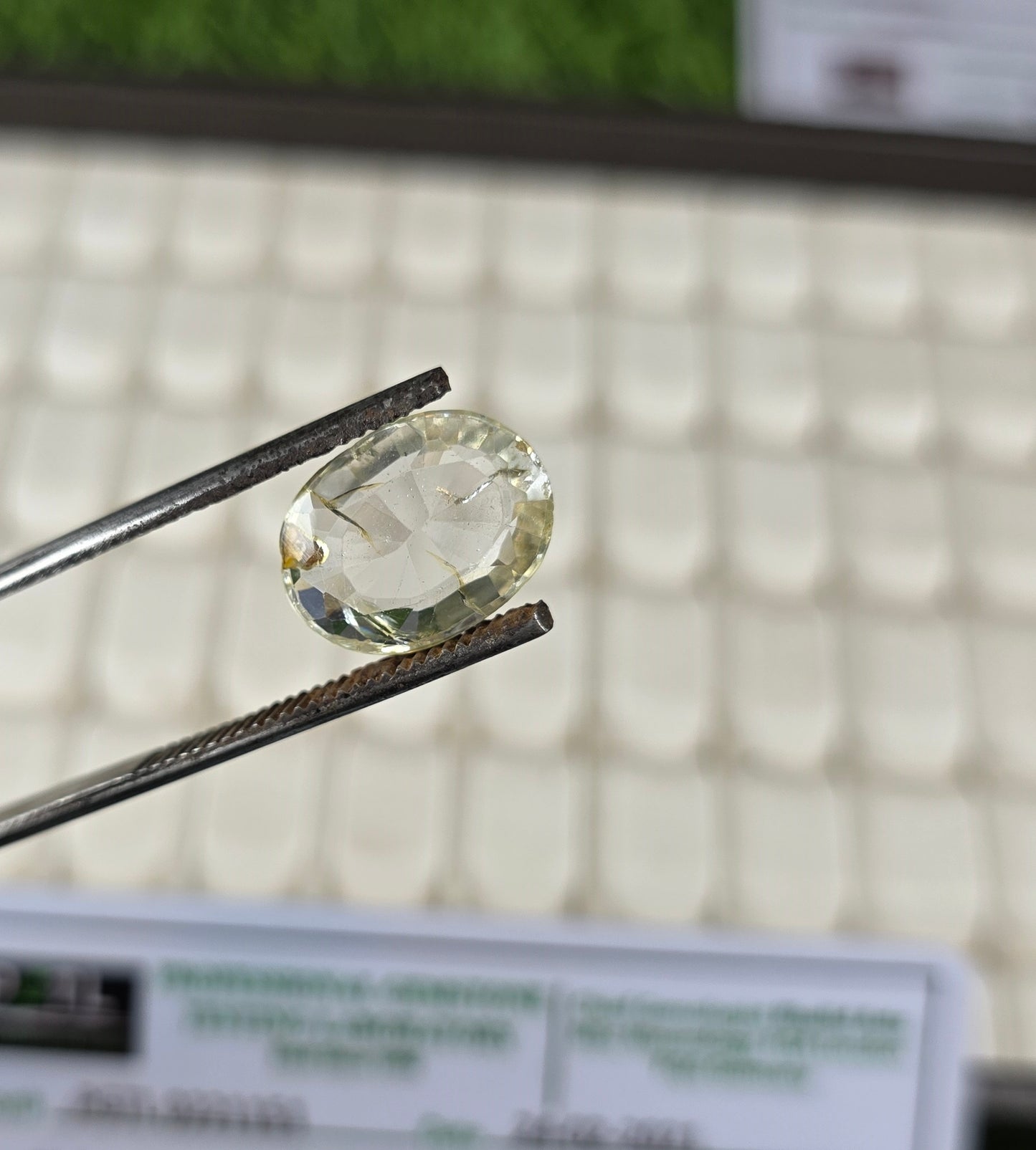 Natural White Pukhraj Stone With Lab Certificate