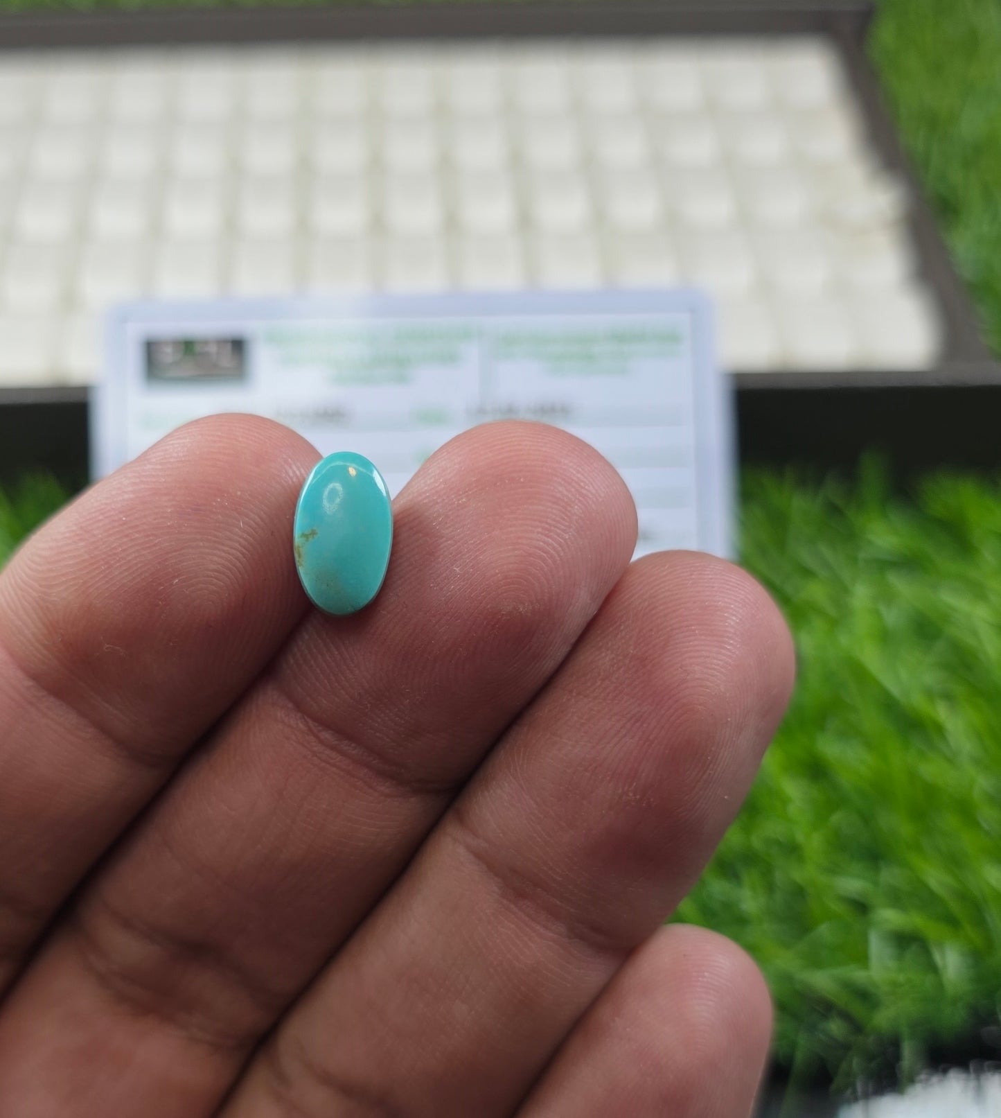 Natural Feroza Stone With Lab Certificate
