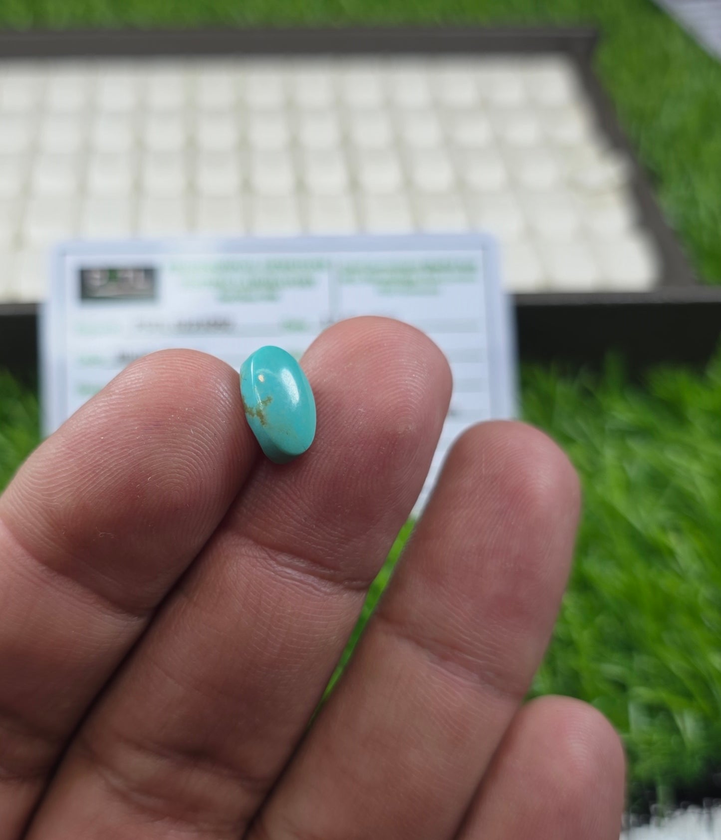 Natural Feroza Stone With Lab Certificate