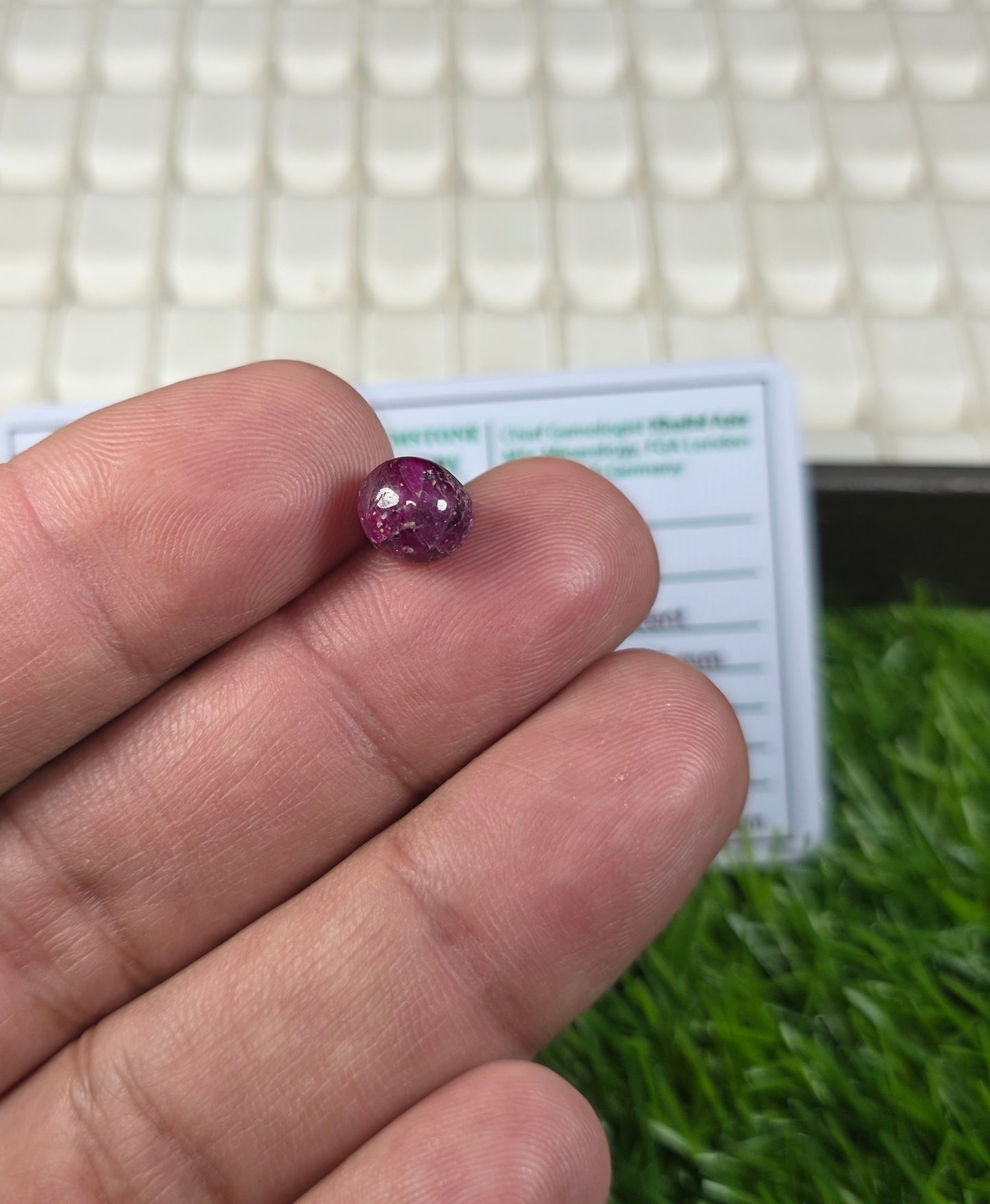 Natural Ruby Stone With Lab Certificate