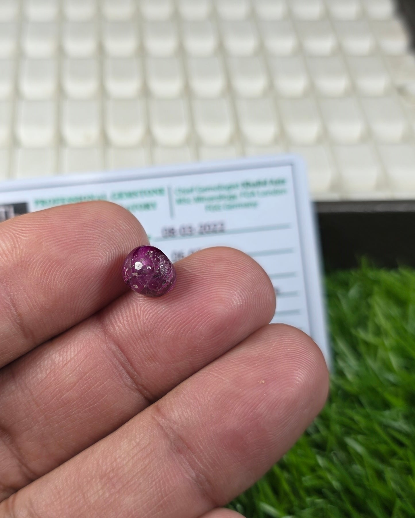 Natural Ruby Stone With Lab Certificate