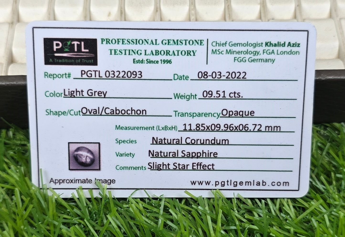 Natural Star Sapphire Stone With Lab Certificate