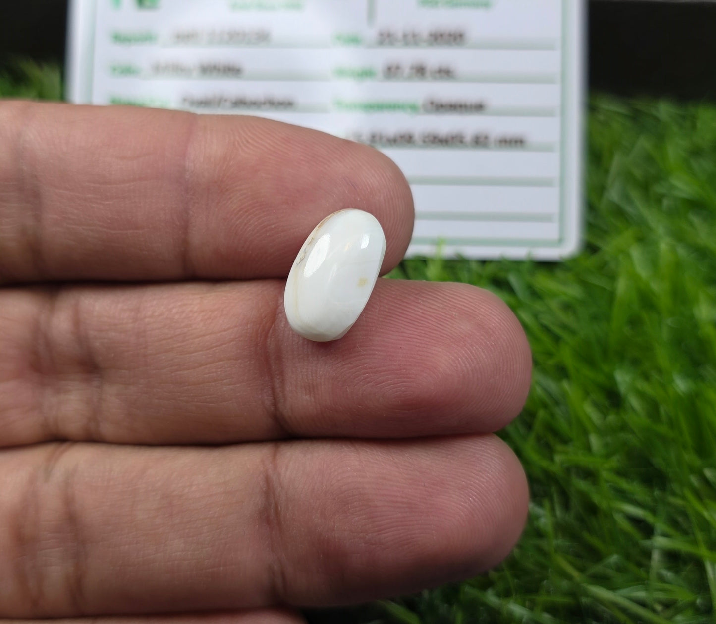 Natural White Marjan Stone With Lab Certificate