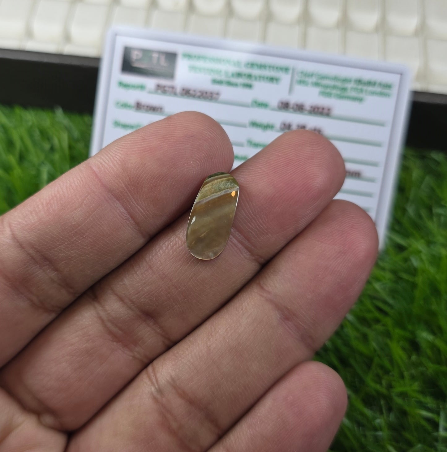 Natural Mother of Pearl Stone With Lab Certificate