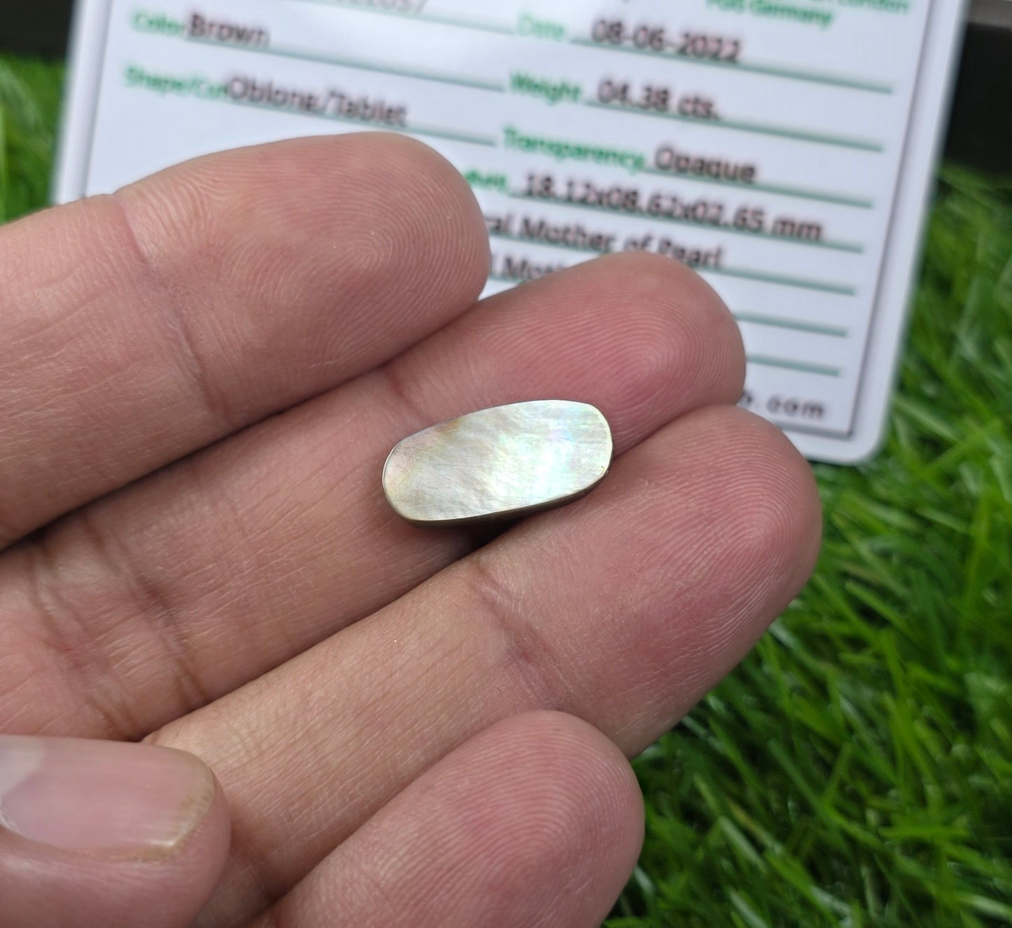 Natural Mother of Pearl Stone With Lab Certificate