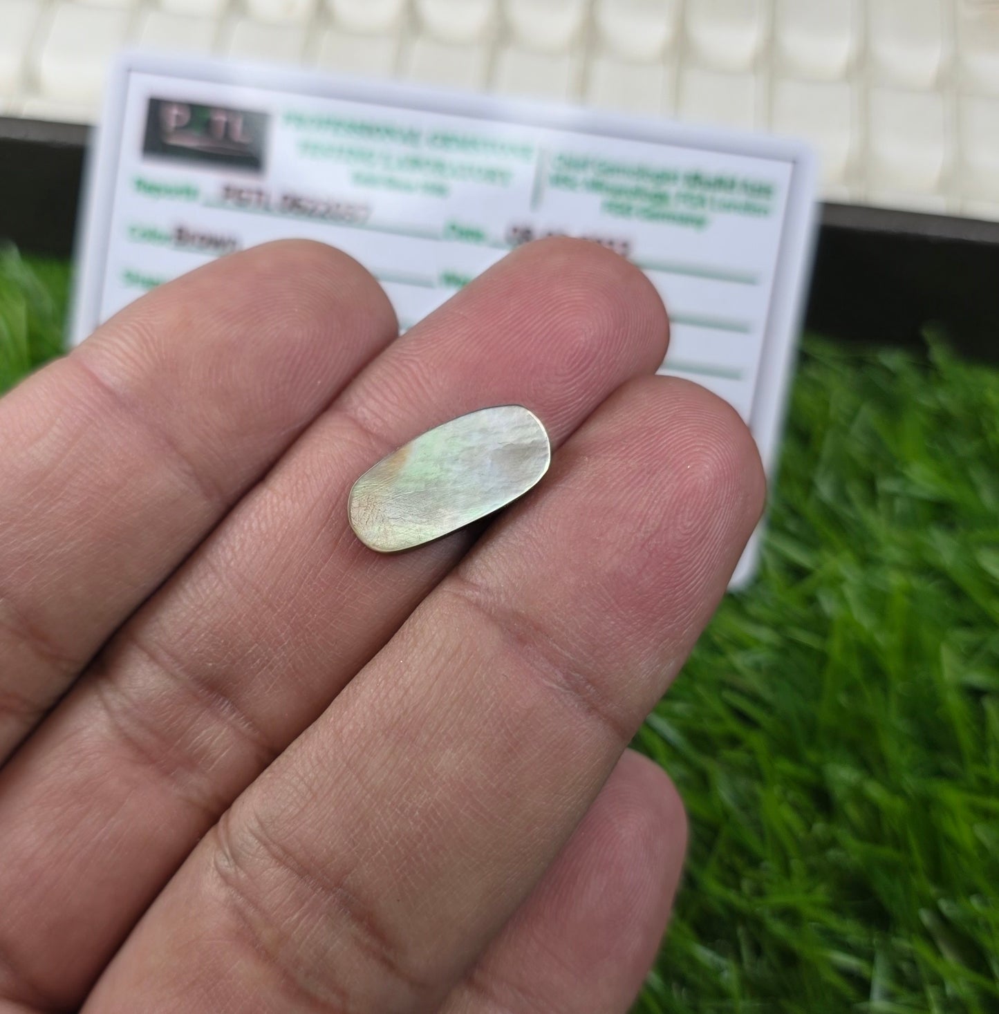 Natural Mother of Pearl Stone With Lab Certificate