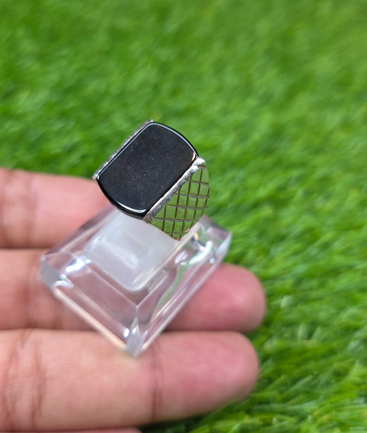 Premium Quality Black Aqeeq Ring
