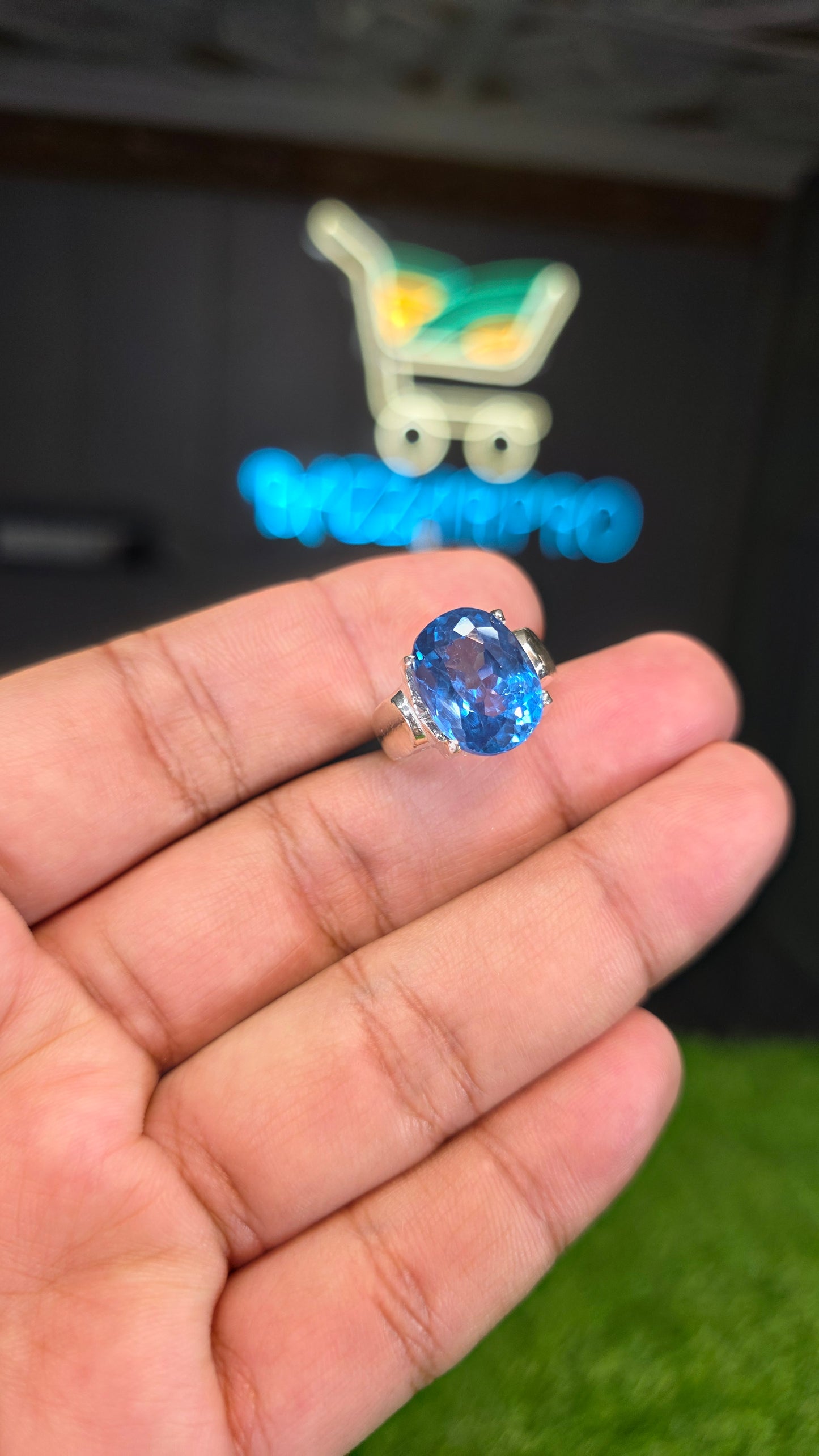 Premium Quality Blue Topaz Ring