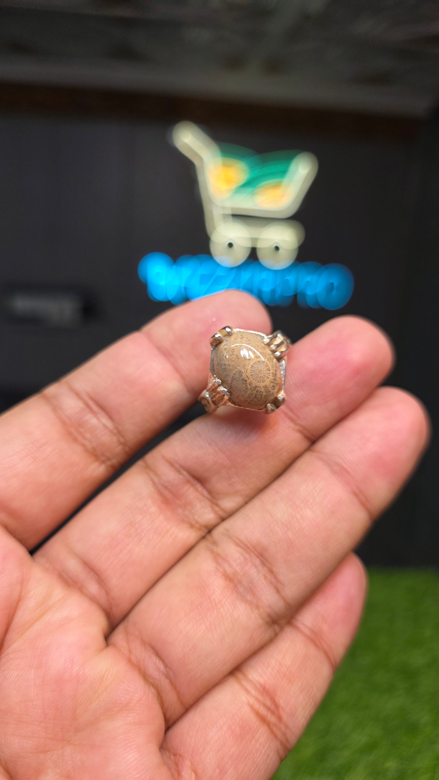 Premium Quality Indonesian Fossil Ring