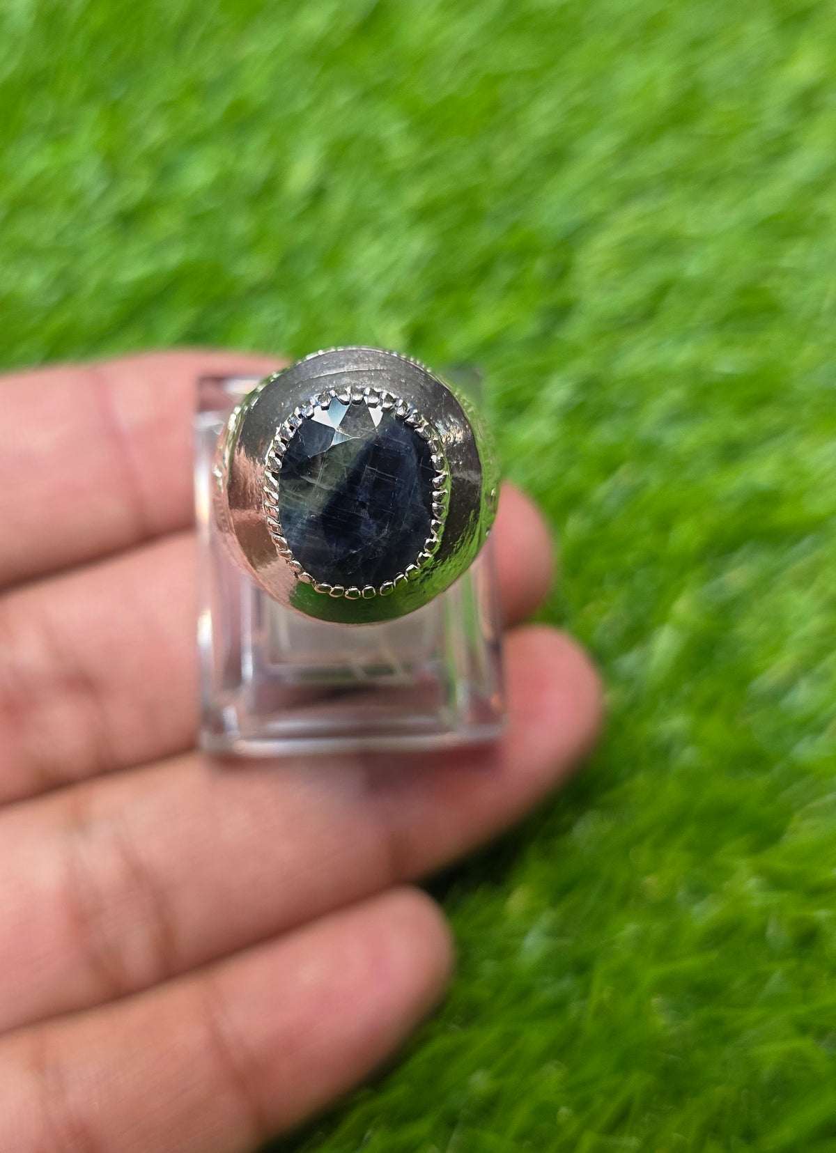 Premium Quality Kasmiri Neelam Ring