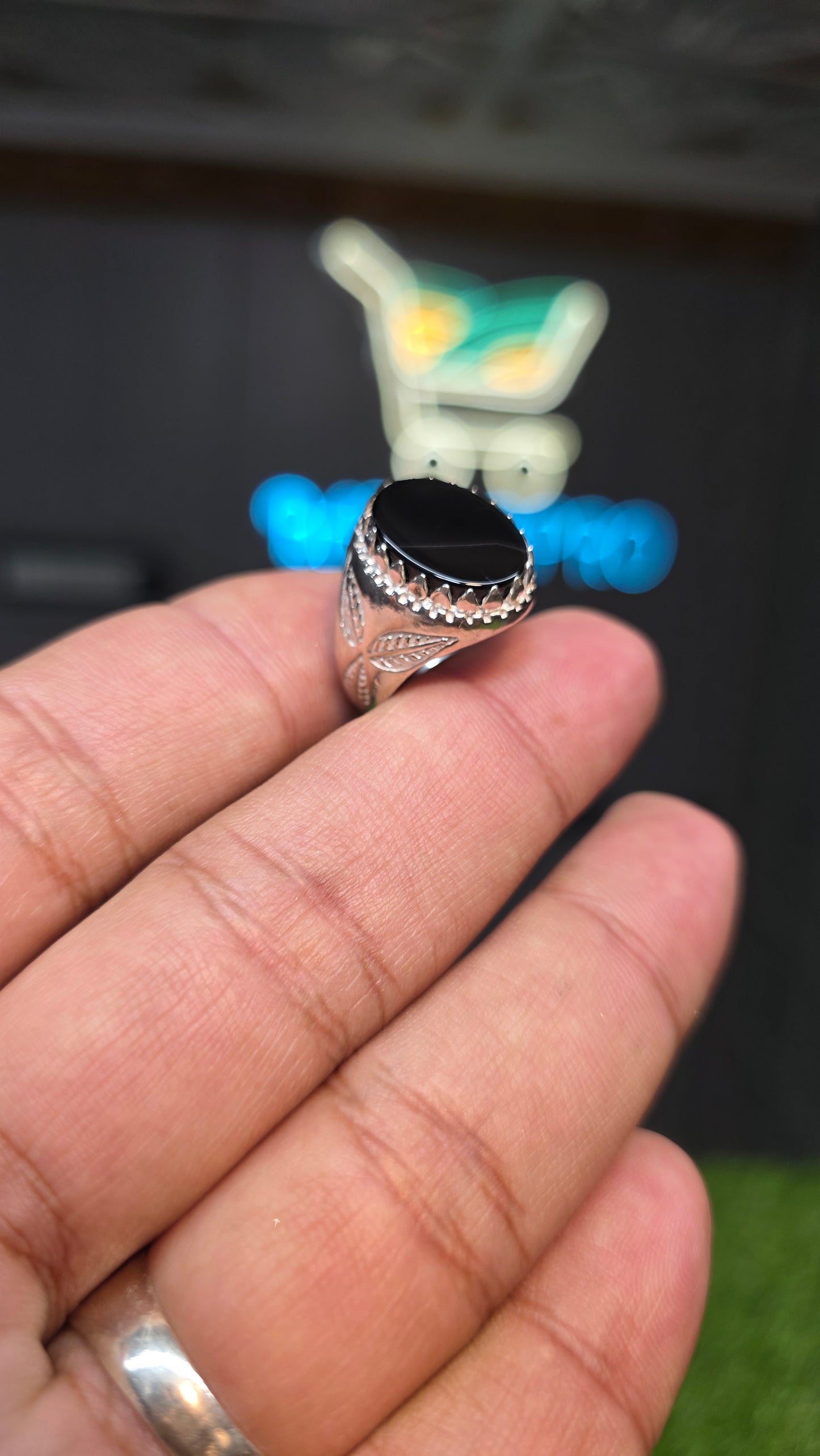 Premium Quality Black Aqeeq Ring