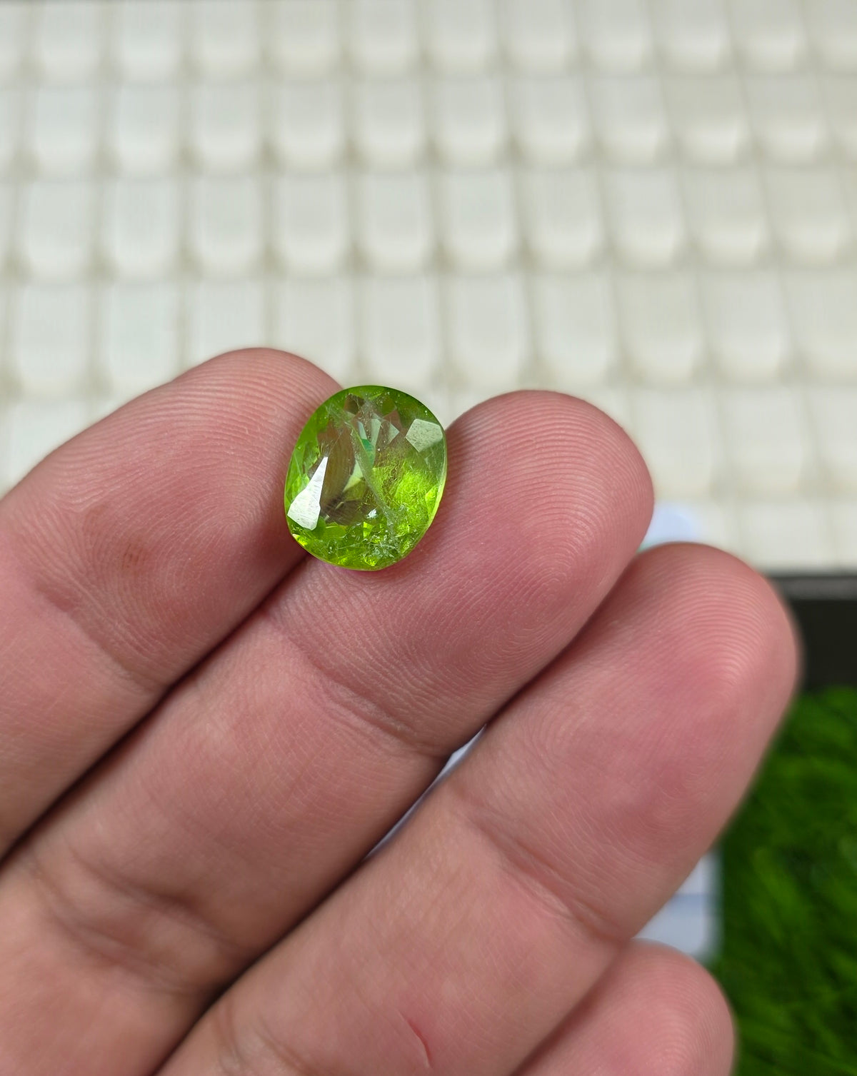 Premium Quality Peridot Stone With Lab Certificate