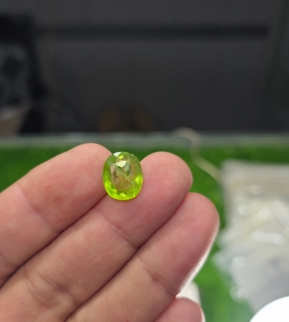 Premium Quality Peridot Stone With Lab Certificate