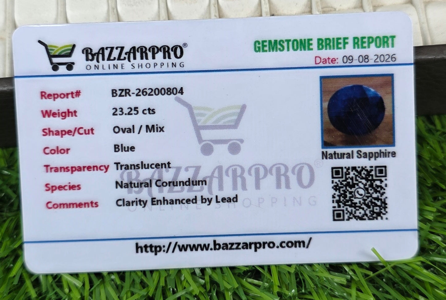 Premium Quality Neelam Stone With Lab Certificate