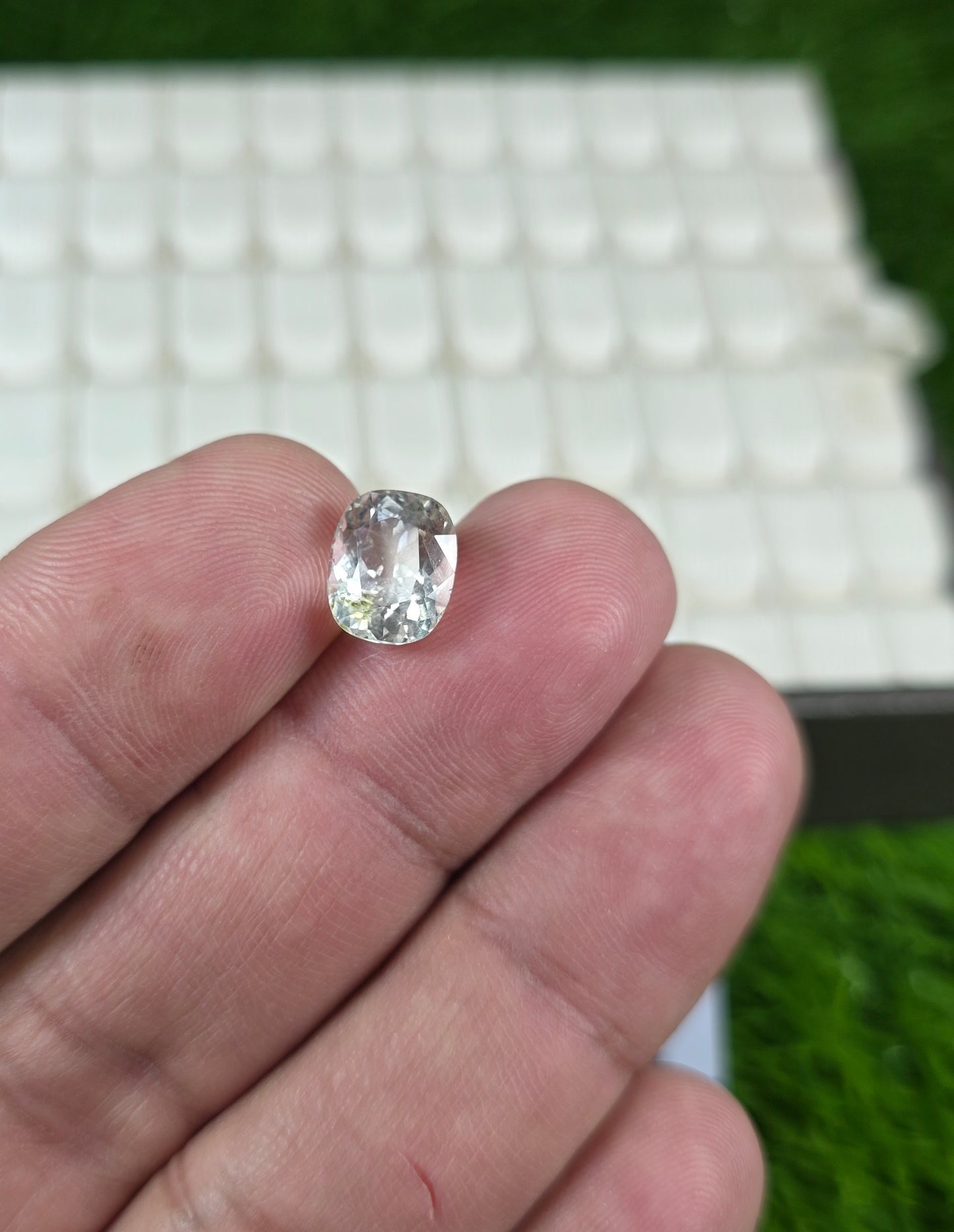 Premium Quality White Pukhraj Stone With Lab Certificate
