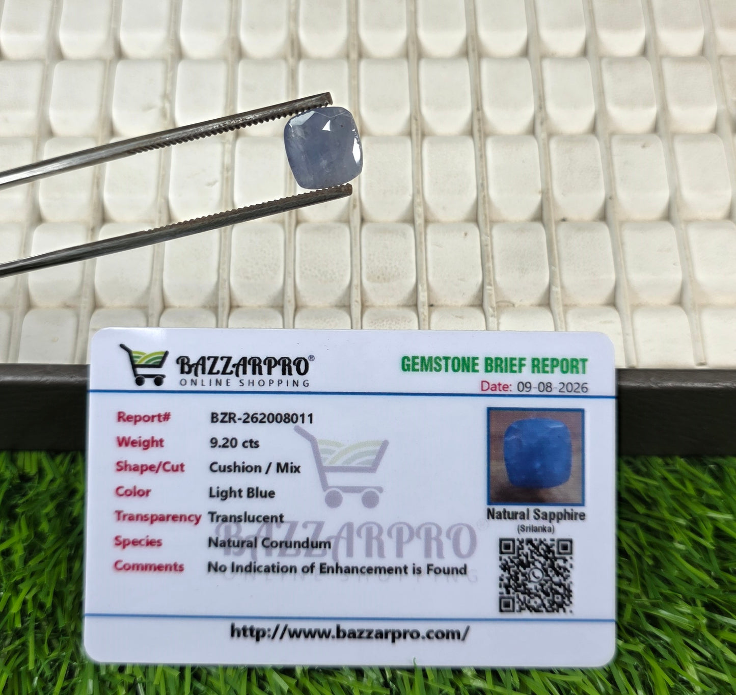 Premium Quality Ceylon Neelam Stone With Lab Certificate