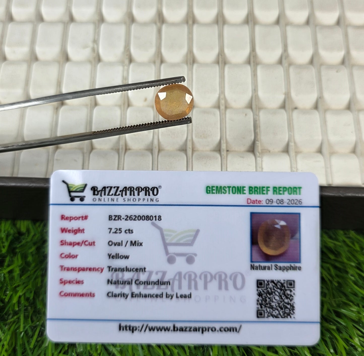 Premium Quality Pukhraj Stone With Lab Certificate