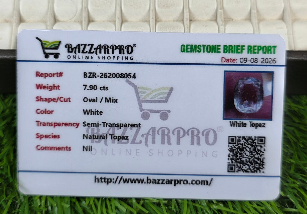 Premium Quality White Topaz Stone With Lab Certificate