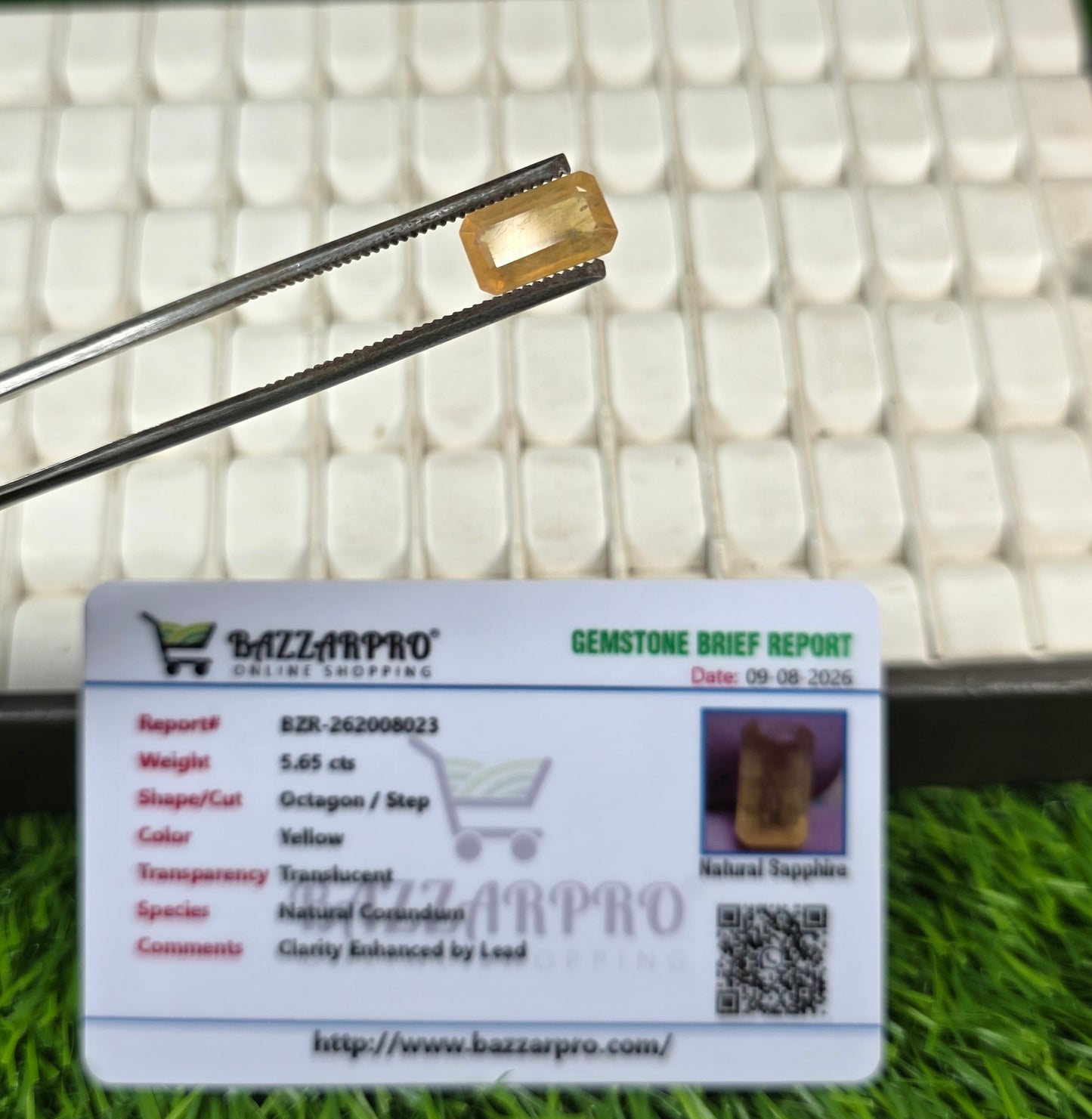 Premium Quality Pukhraj Stone With Lab Certificate