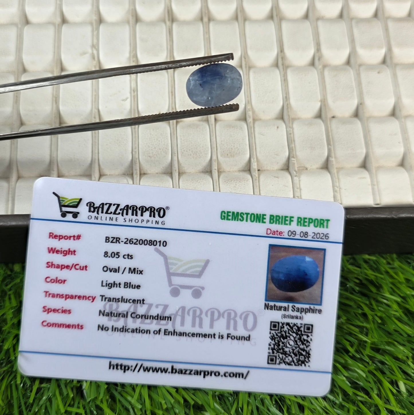 Premium Quality Ceylon Neelam Stone With Lab Certificate