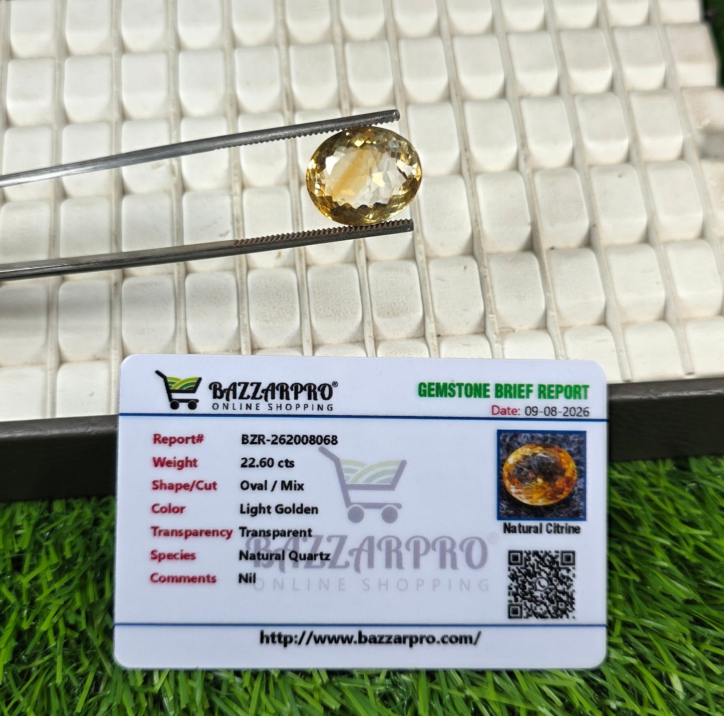 Premium Quality Citrine Stone With Lab Certificate