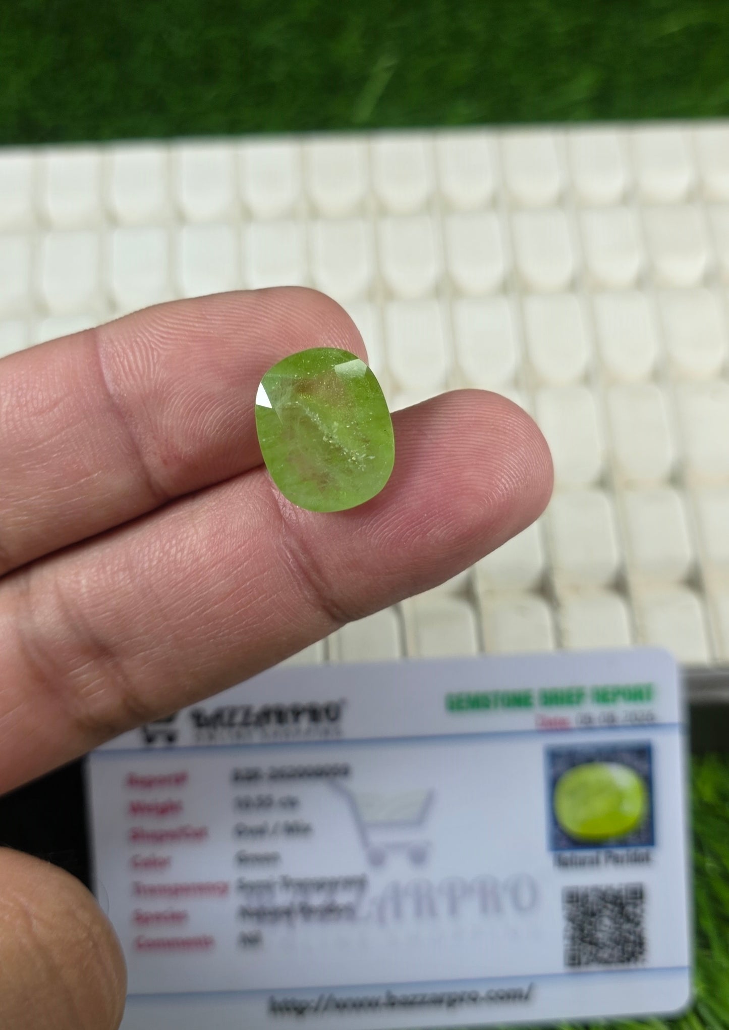 Premium Quality Peridot Stone With Lab Certificate