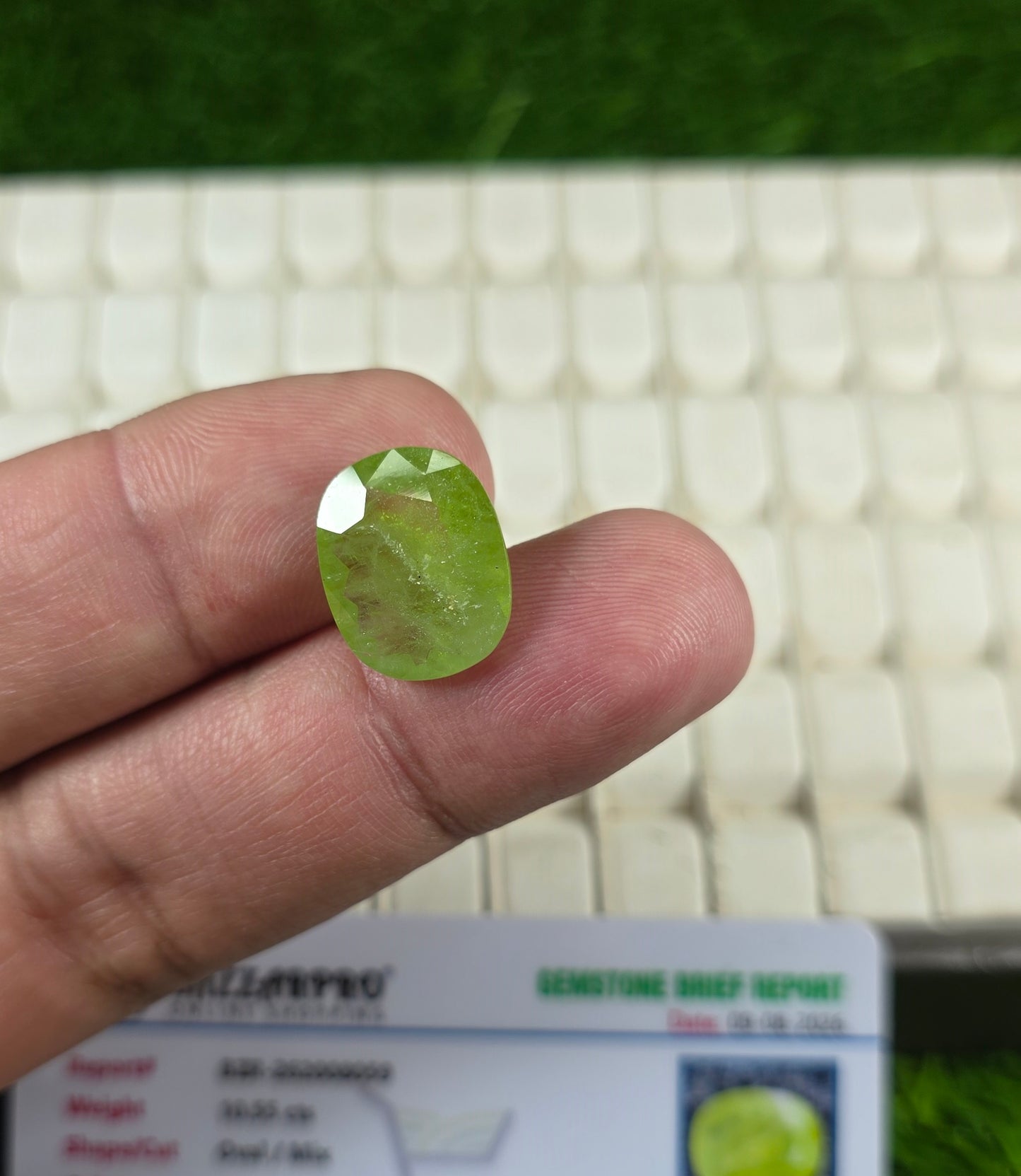 Premium Quality Peridot Stone With Lab Certificate