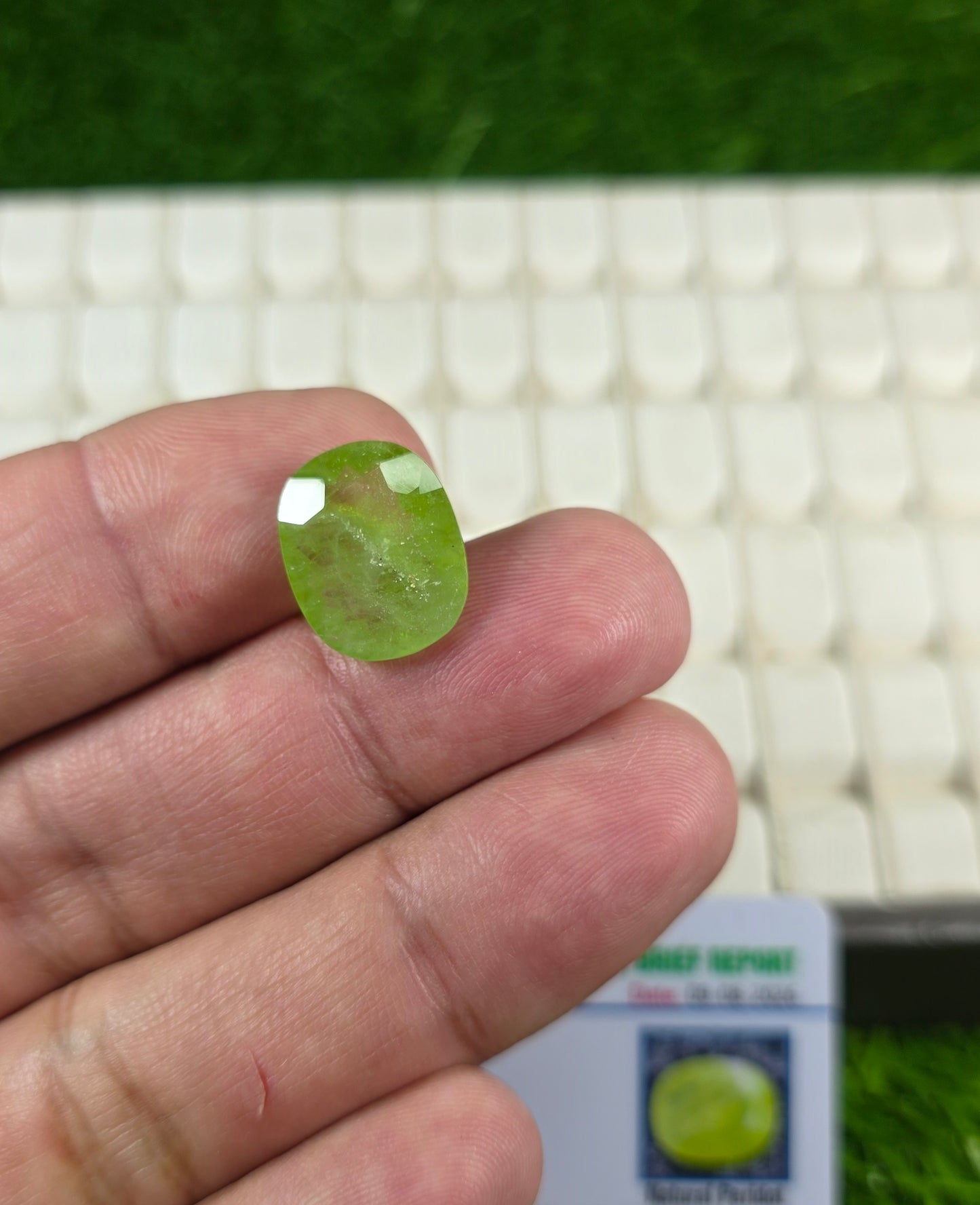 Premium Quality Peridot Stone With Lab Certificate