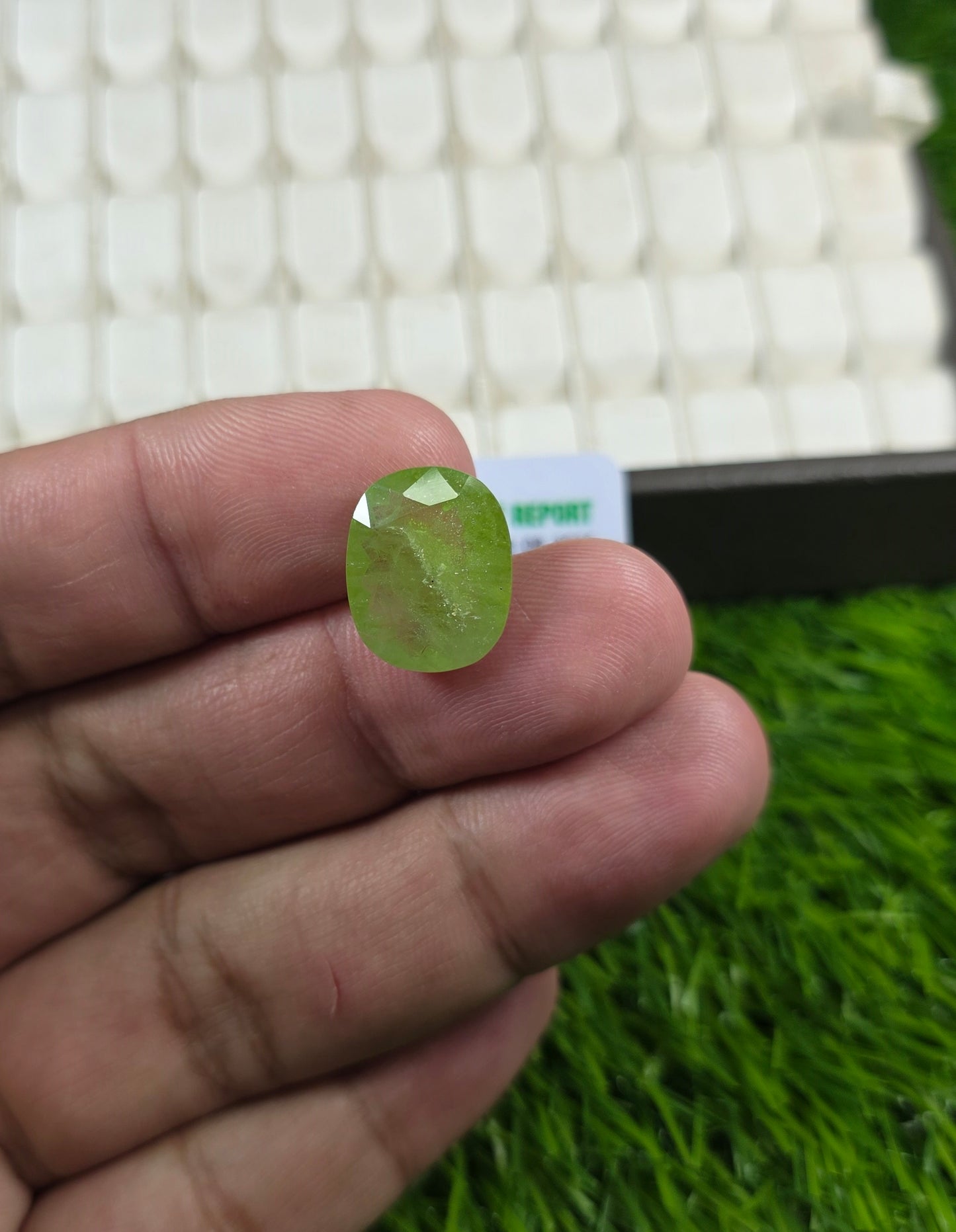 Premium Quality Peridot Stone With Lab Certificate