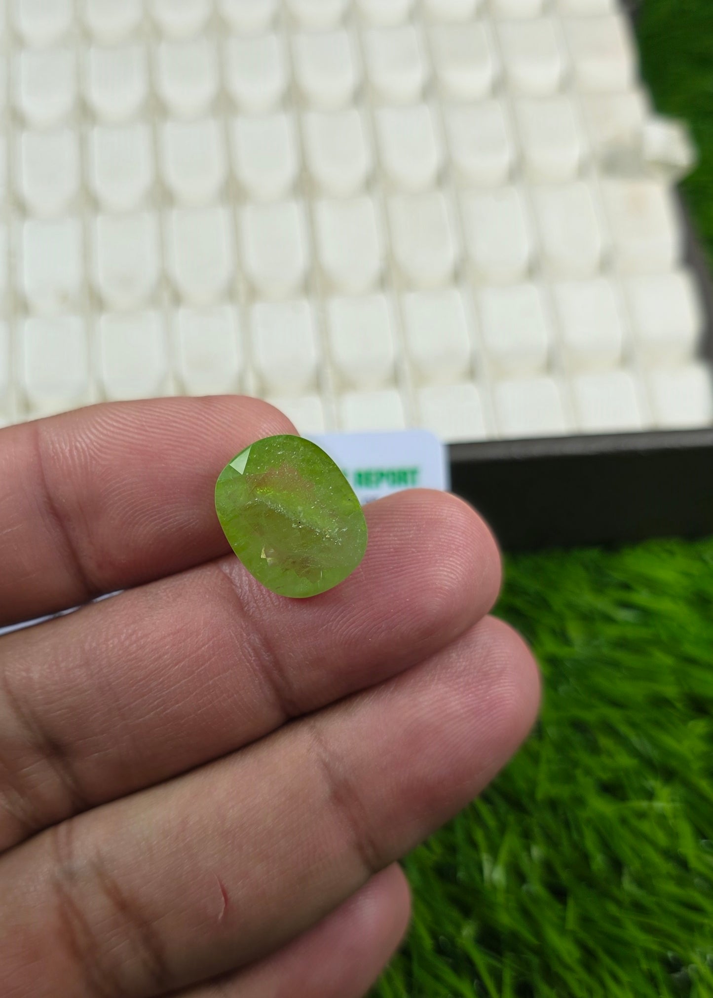 Premium Quality Peridot Stone With Lab Certificate