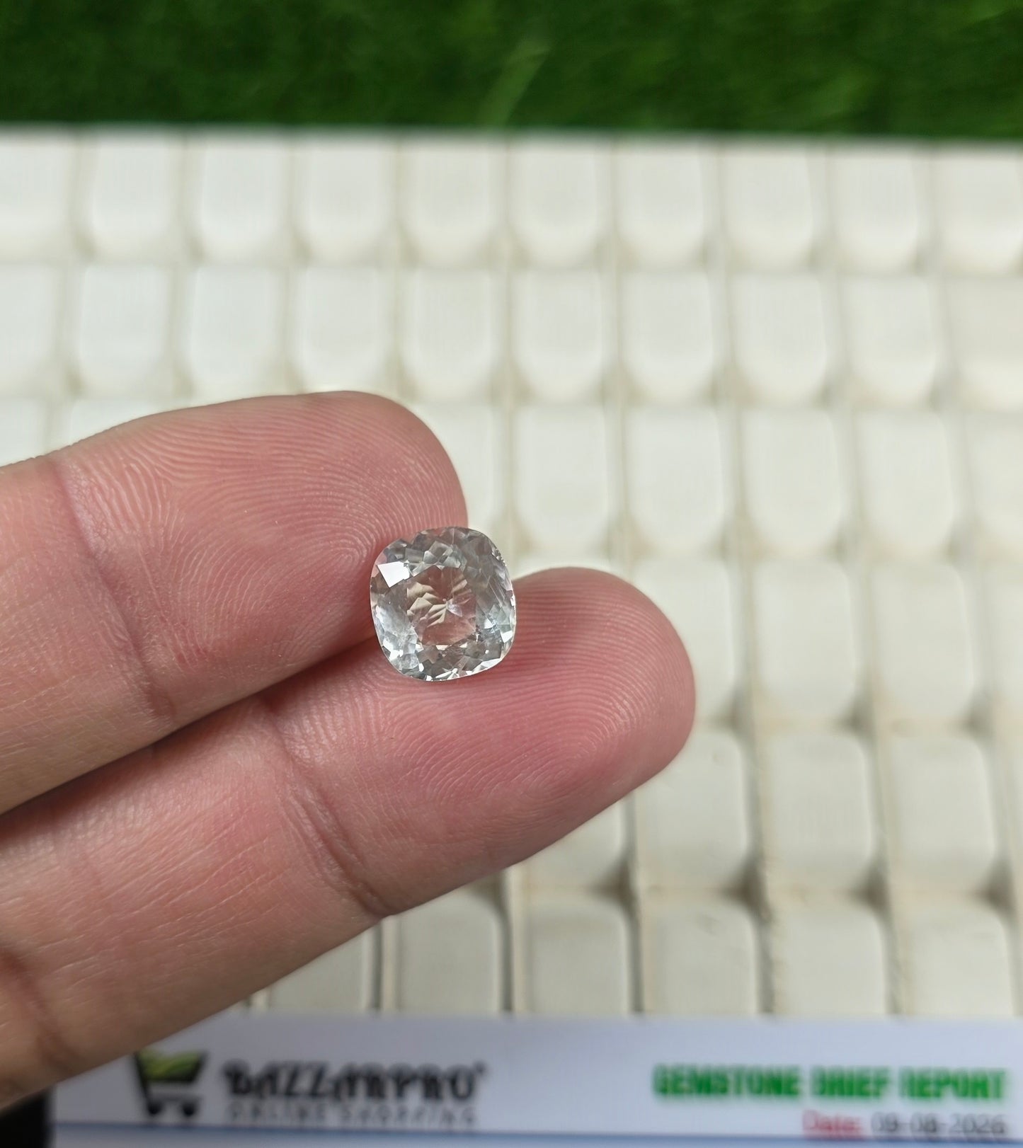 Premium Quality White Pukhraj Stone With Lab Certificate