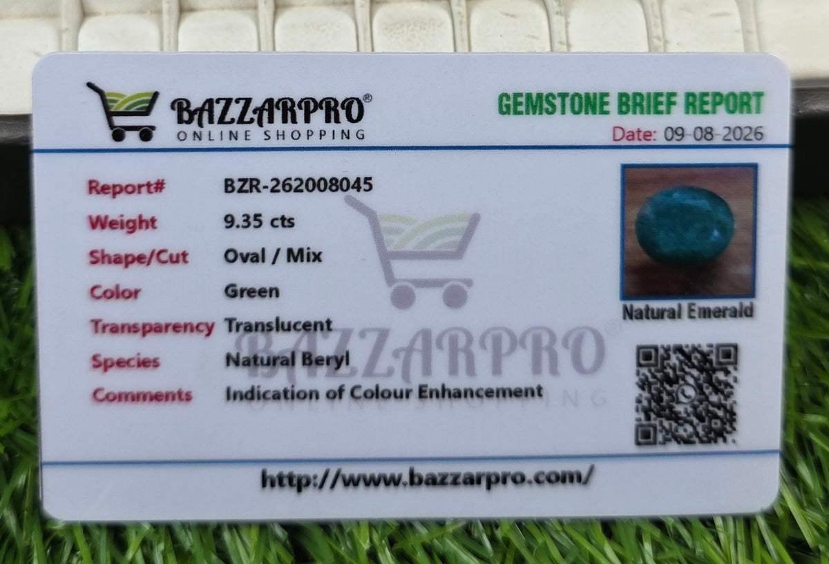 Premium Quality Zamurd Stone With Lab Certificate