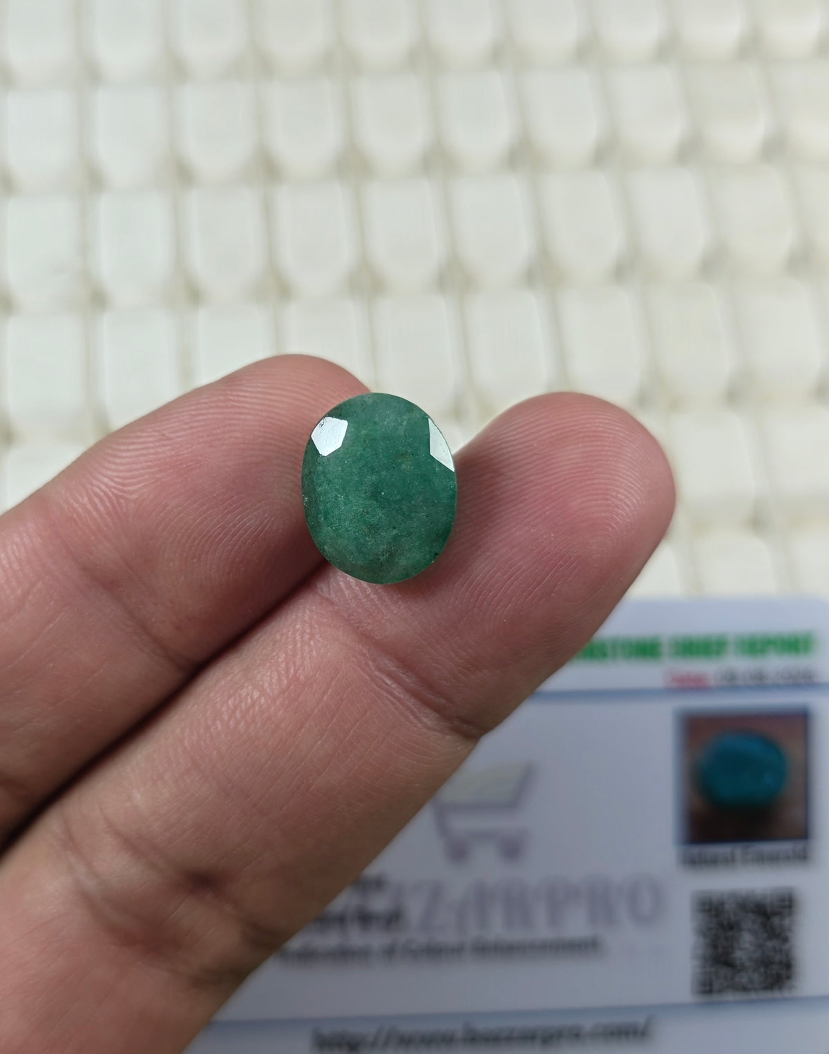 Premium Quality Zamurd Stone With Lab Certificate