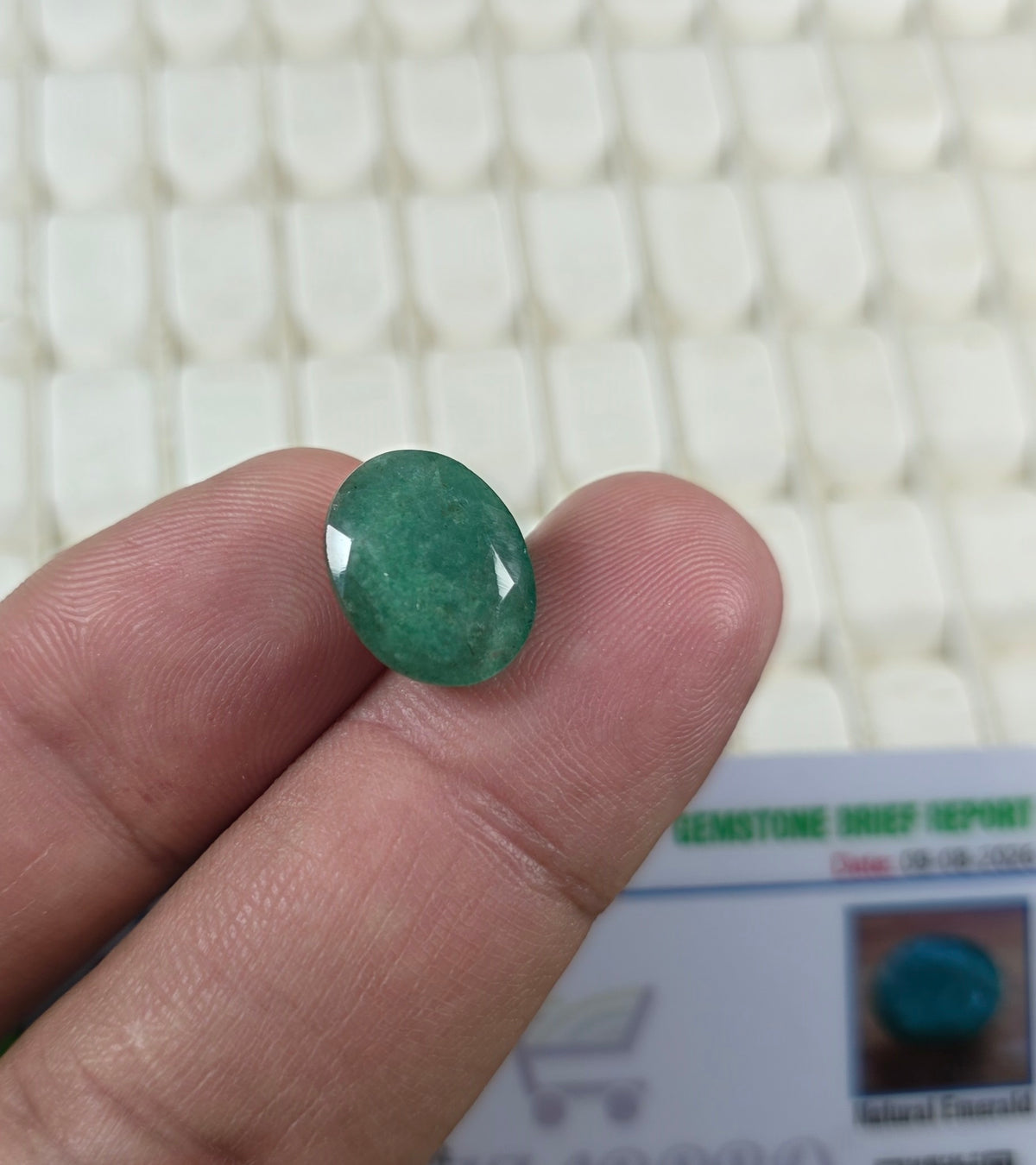 Premium Quality Zamurd Stone With Lab Certificate