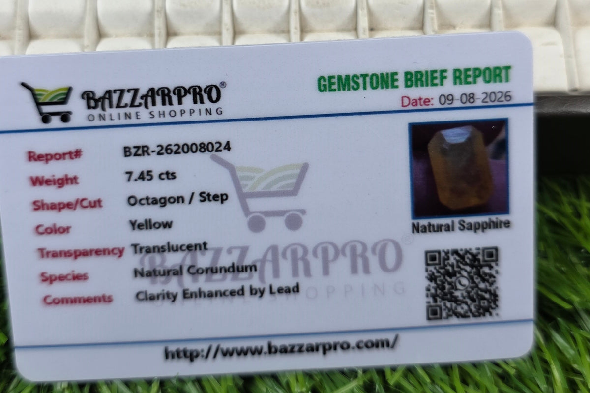 Premium Quality Pukhraj Stone With Lab Certificate
