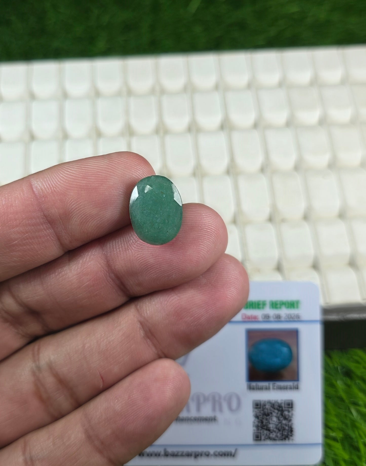 Premium Quality Zamurd Stone With Lab Certificate