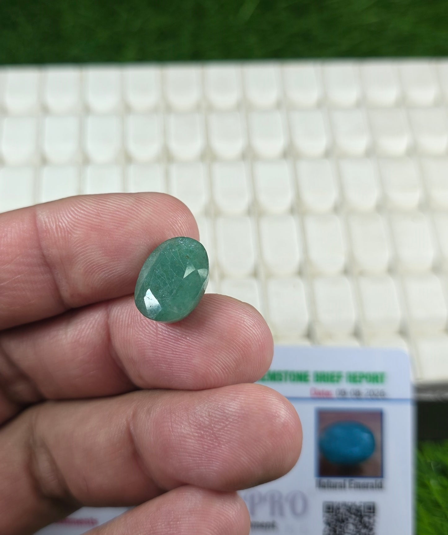 Premium Quality Zamurd Stone With Lab Certificate
