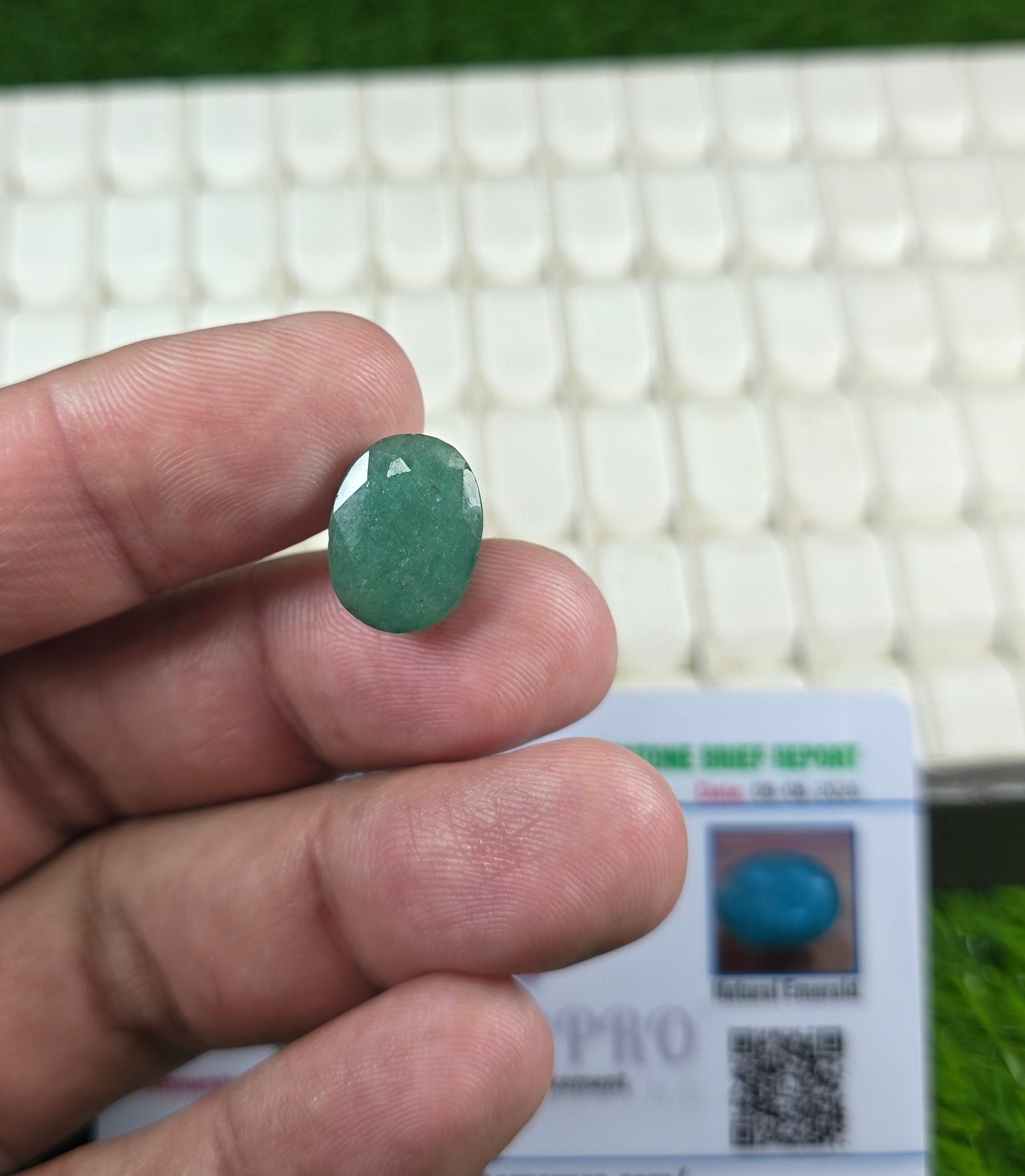 Premium Quality Zamurd Stone With Lab Certificate