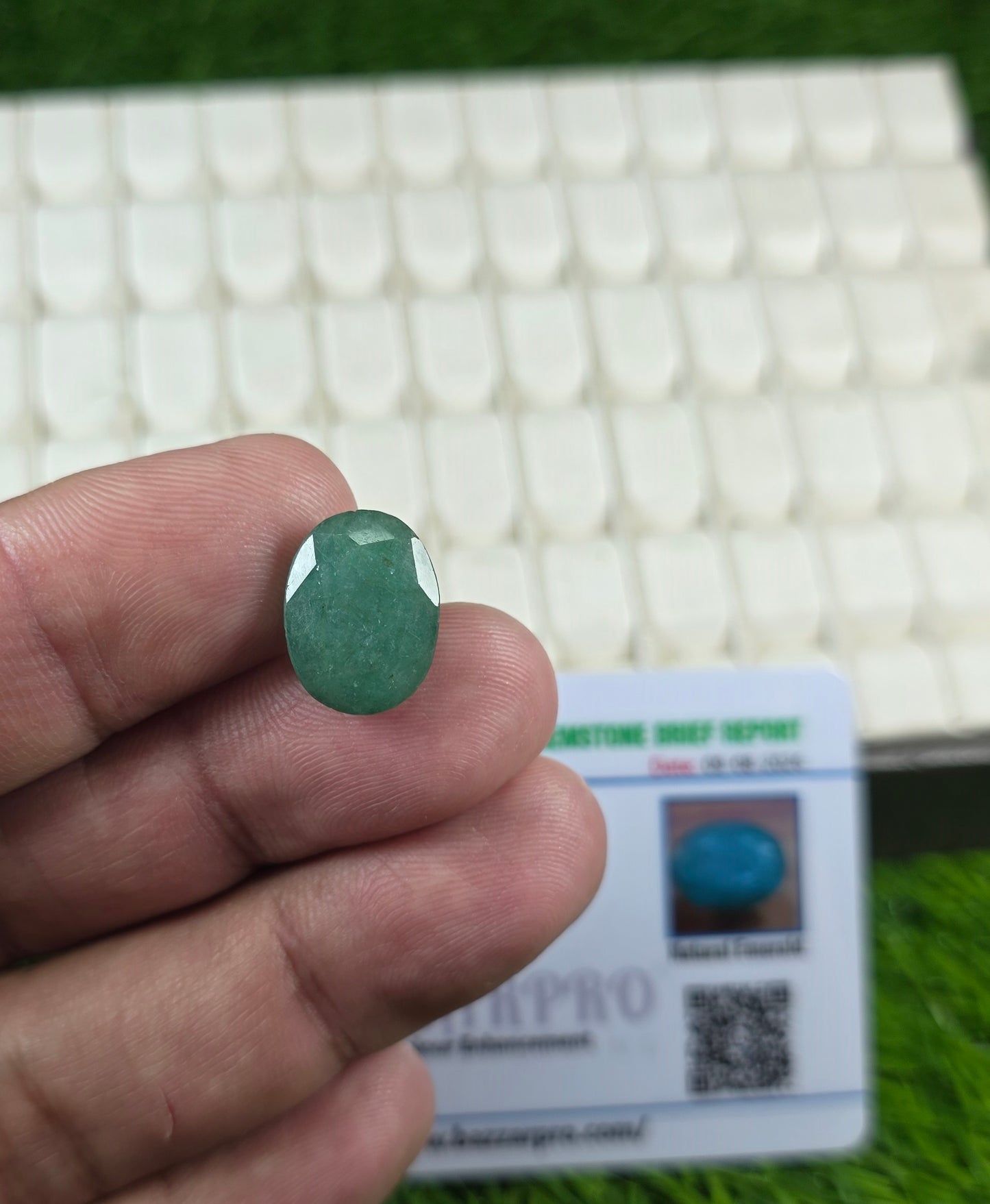Premium Quality Zamurd Stone With Lab Certificate