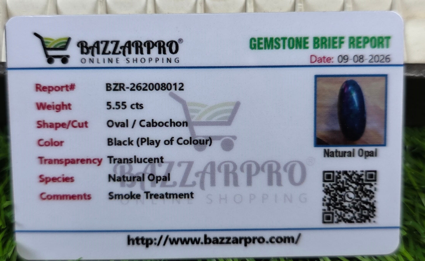 Premium Quality Opal Stone With Lab Certificate