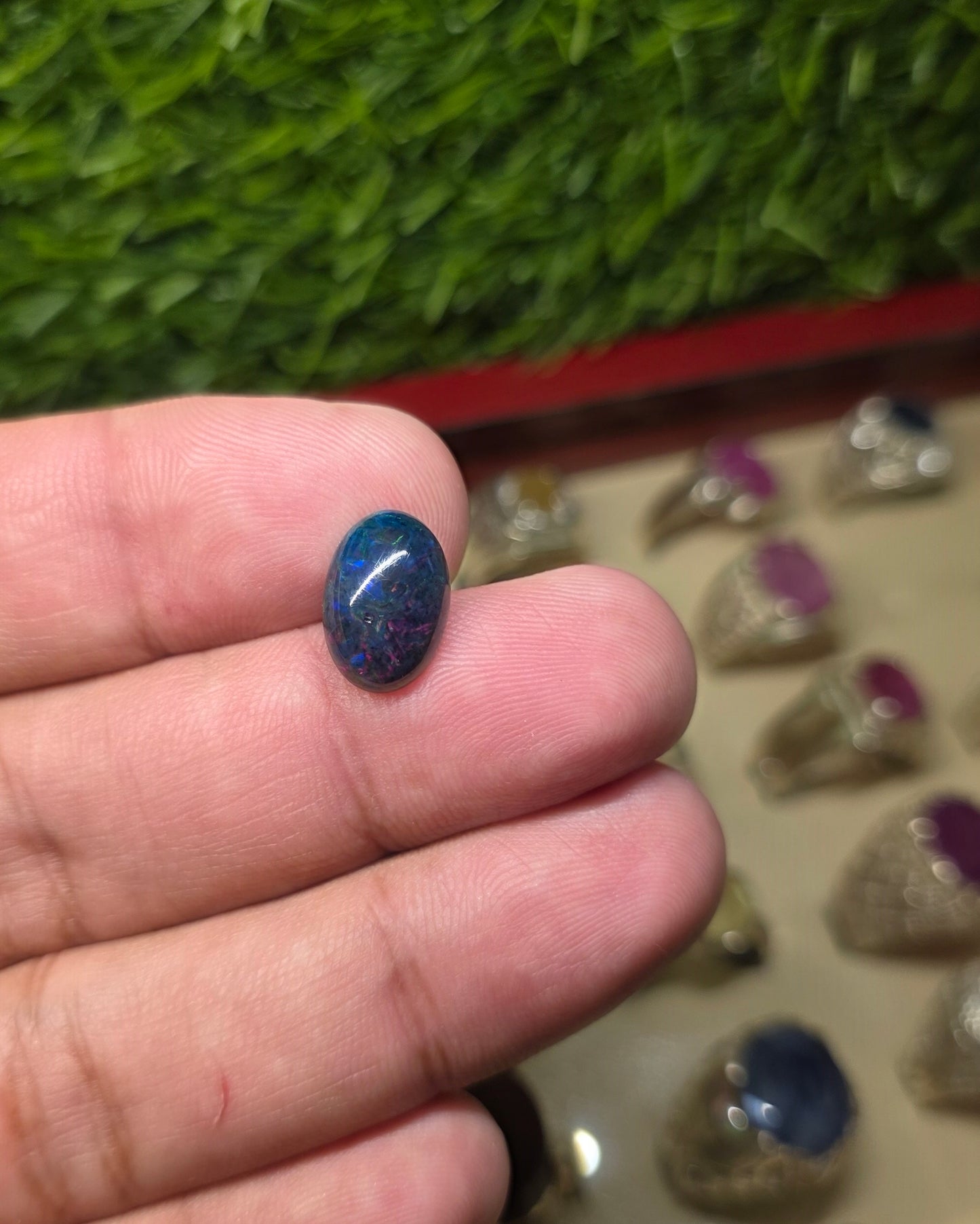 Premium Quality Black Opal Stone With Lab Certificate