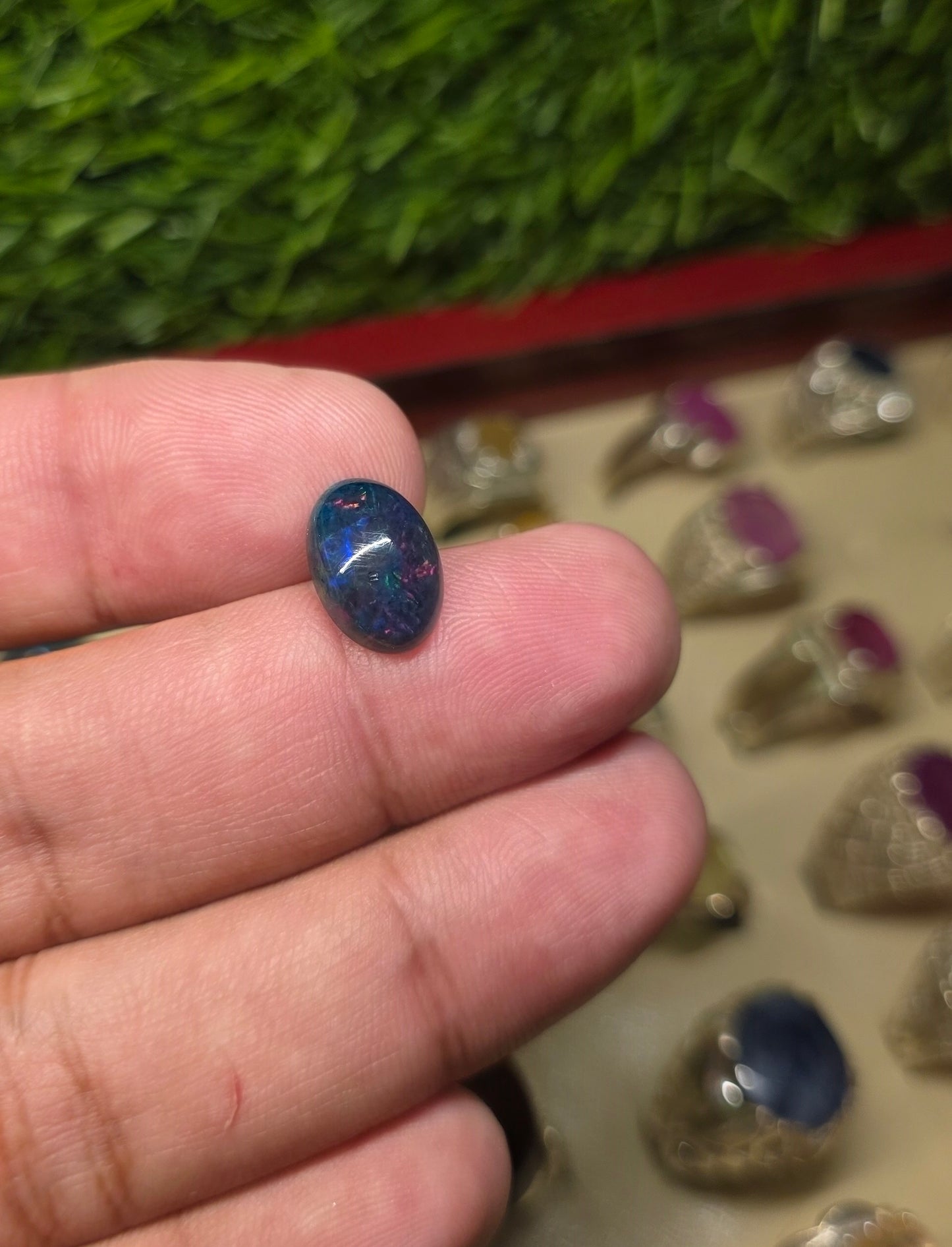 Premium Quality Black Opal Stone With Lab Certificate