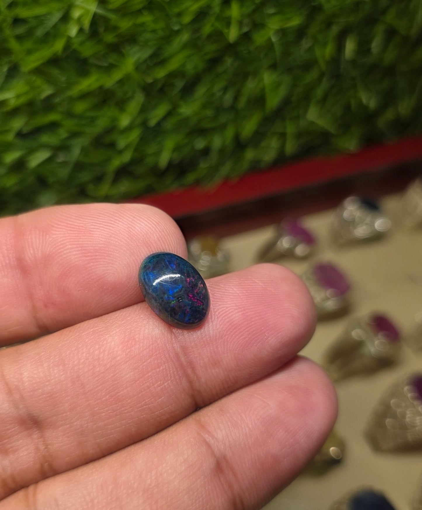 Premium Quality Black Opal Stone With Lab Certificate