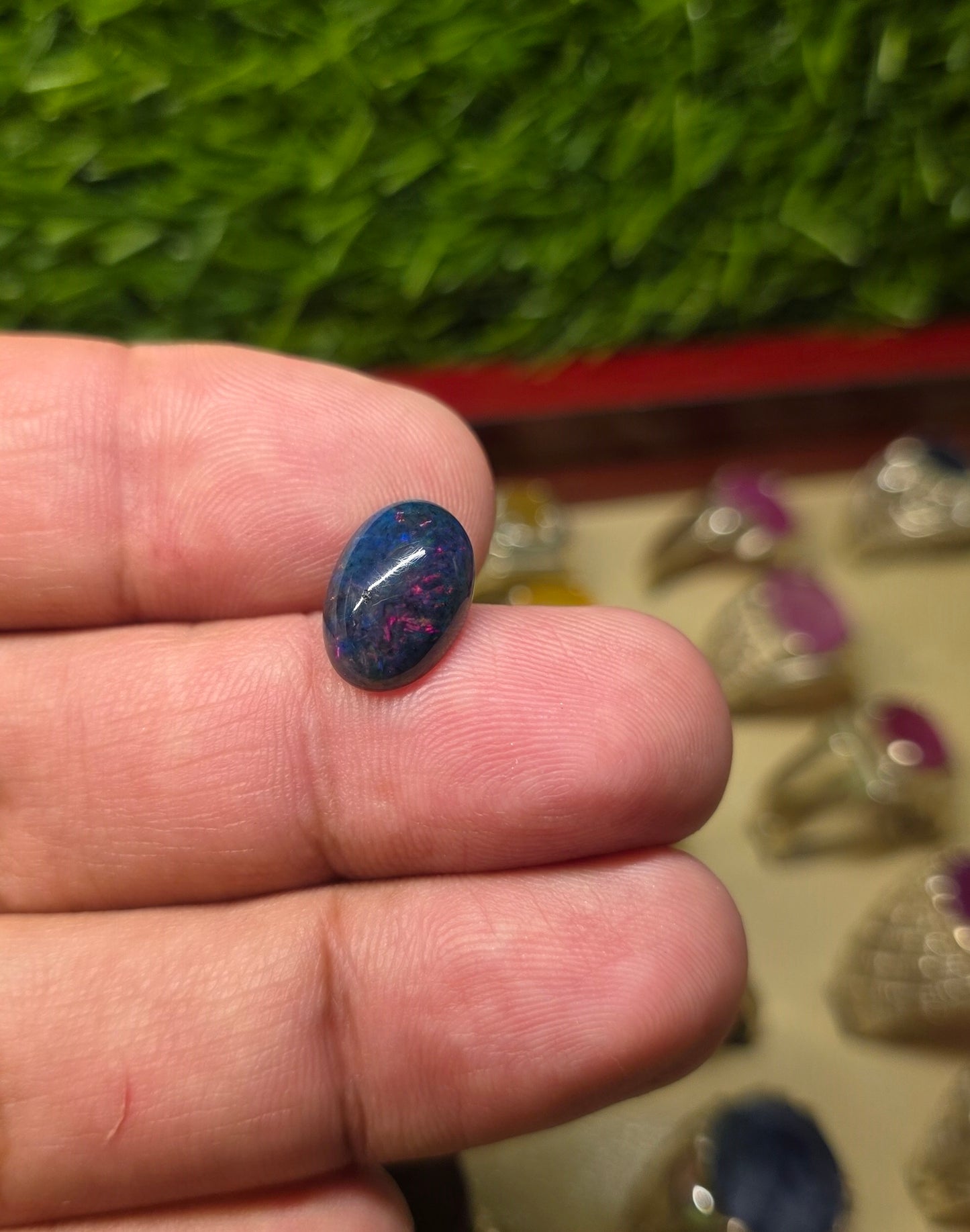 Premium Quality Black Opal Stone With Lab Certificate