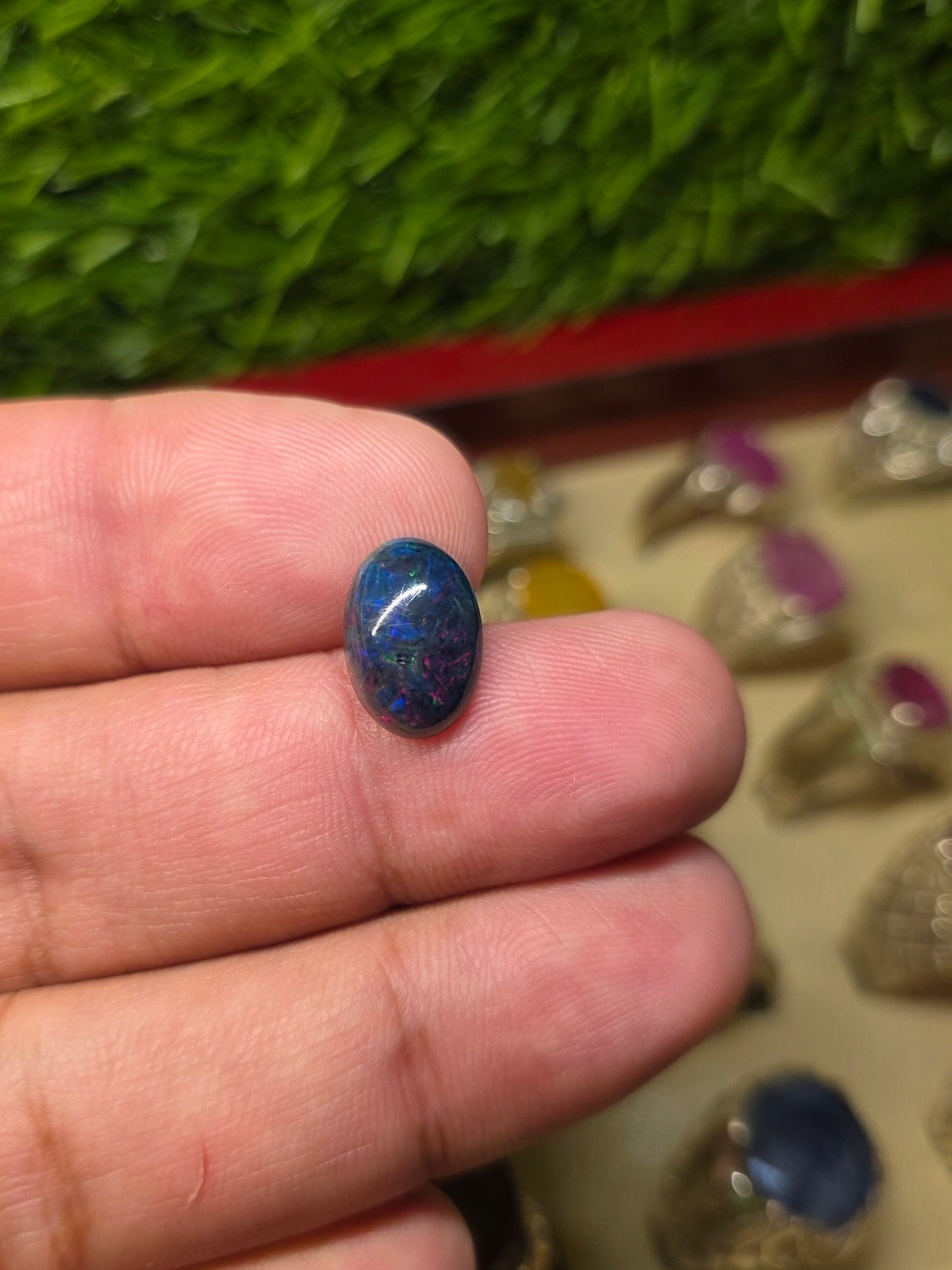 Premium Quality Black Opal Stone With Lab Certificate