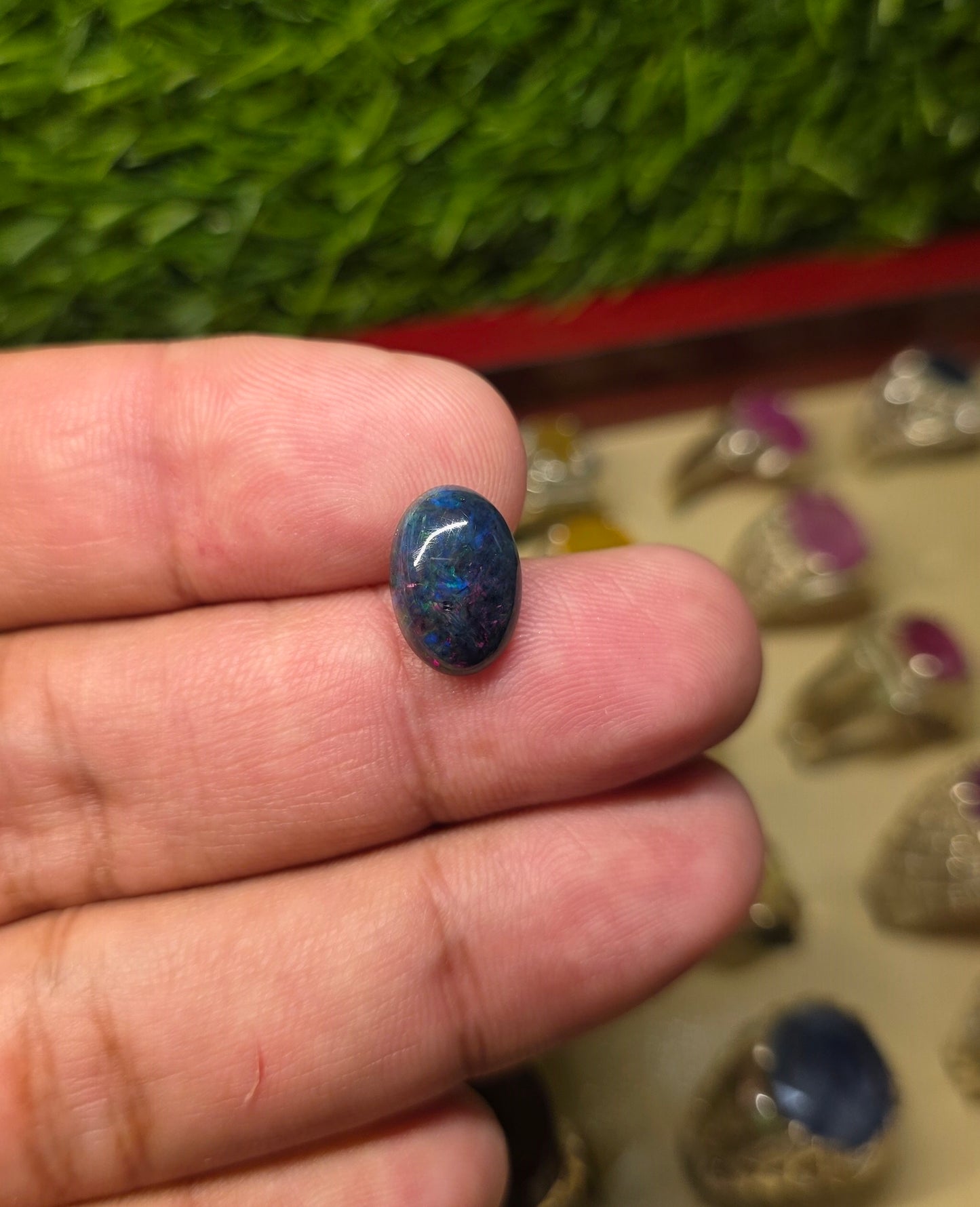 Premium Quality Black Opal Stone With Lab Certificate